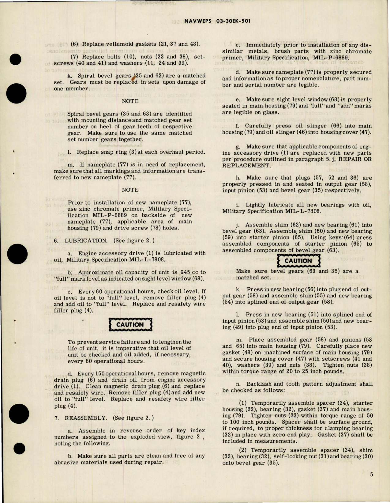 Sample page 7 from AirCorps Library document: Overhaul Instructions with Parts Breakdown for Engine Accessory Drive - Parts 1755R1 and 1755R71 