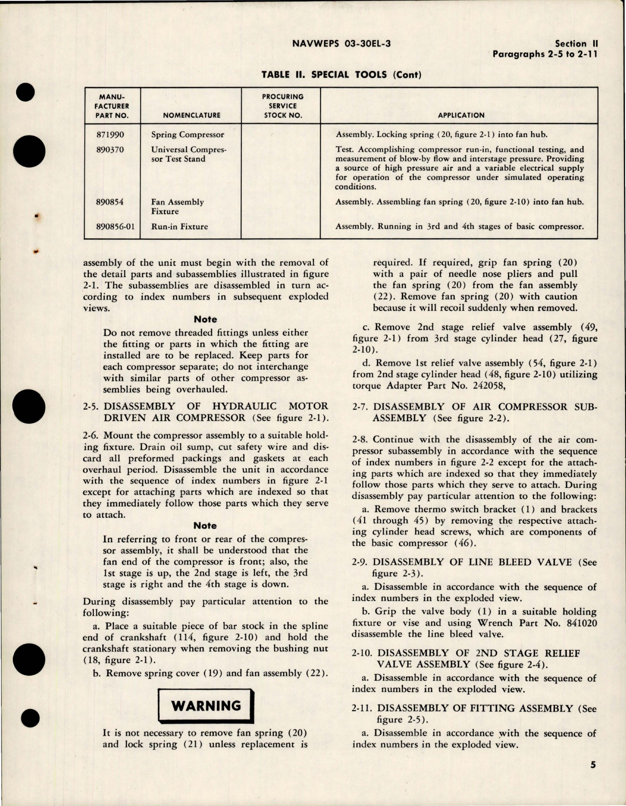 Sample page 9 from AirCorps Library document: Overhaul Instructions for Hydraulic Motor Driven Air Compressor - 891406 