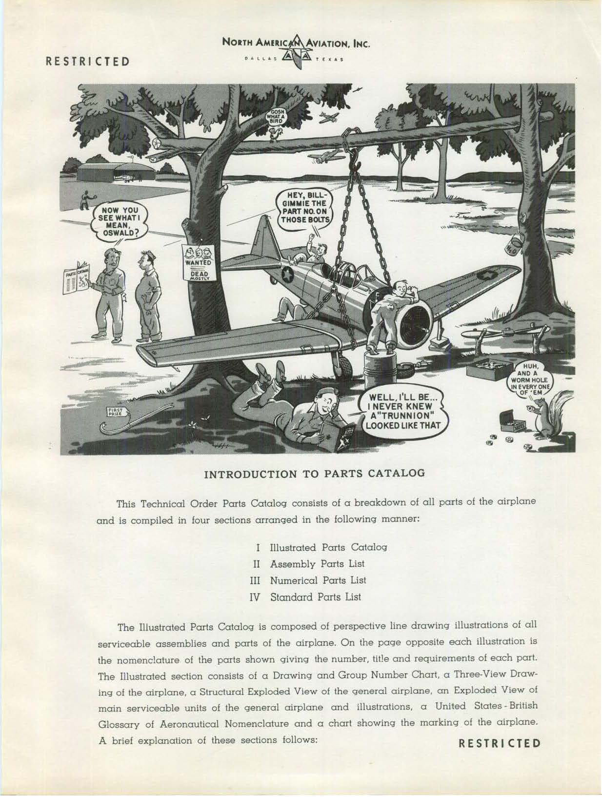 Sample page 5 from AirCorps Library document: Illustrated Parts Catalog for AT-6C, SNJ-4 and AT-6C-15-NT