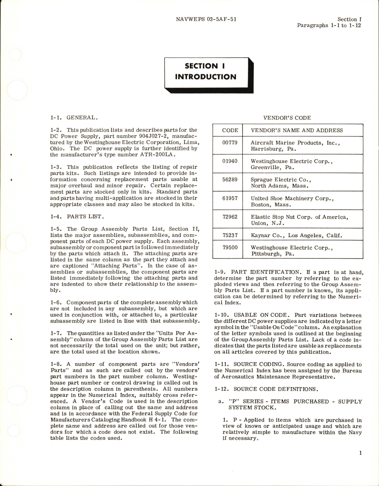 Sample page 5 from AirCorps Library document: Illustrated Parts Breakdown for DC Power Supply - Part 904J027-2