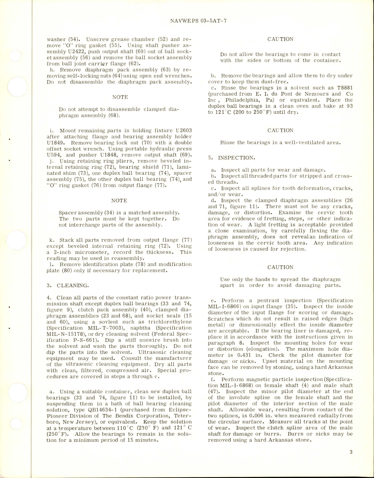 Sample page 5 from AirCorps Library document: Overhaul Instructions with Parts Breakdown for Constant Ratio Power Transmission Shaft 