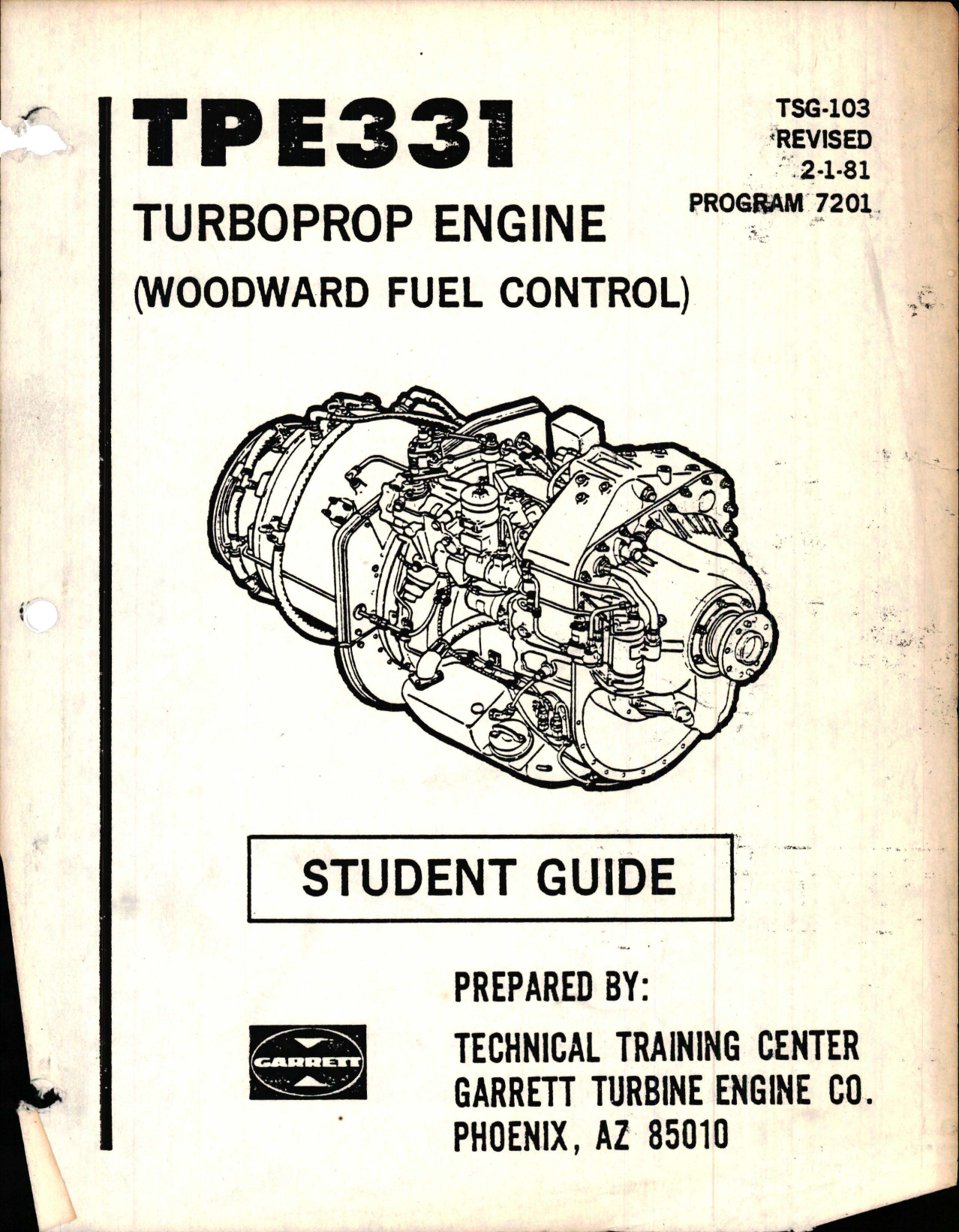 Sample page 1 from AirCorps Library document: Student Guide for Turboprop Engine (Woodward Fuel Control) - TPE331 - Program 7201