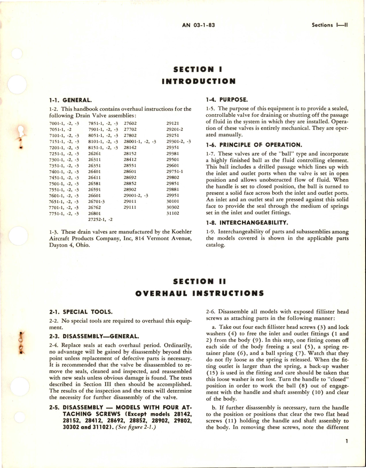 Sample page 5 from AirCorps Library document: Overhaul Instructions for Ball Type Drain Valves