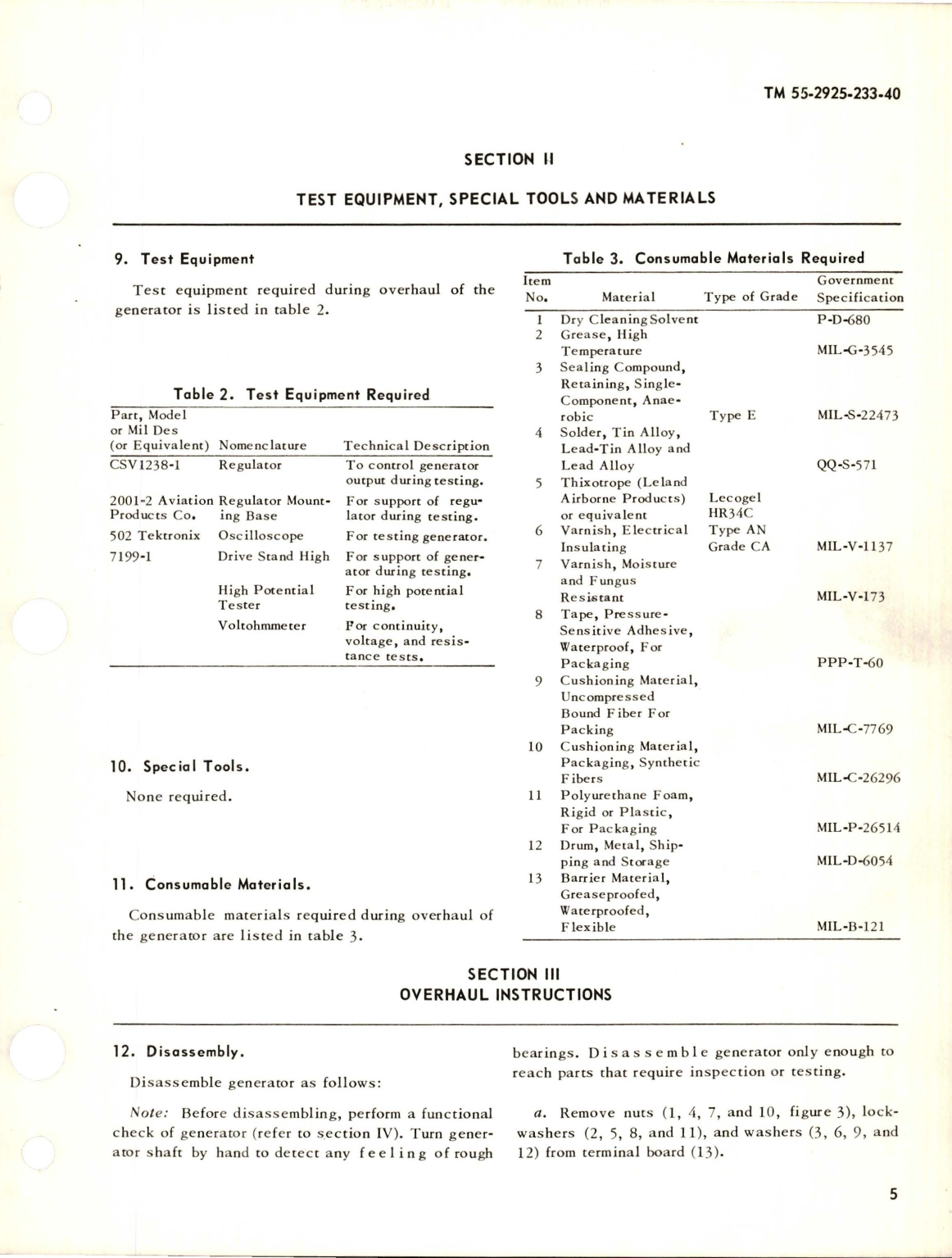 Sample page 5 from AirCorps Library document: Maintenance Manual for DC Generator - Part DGH212-1