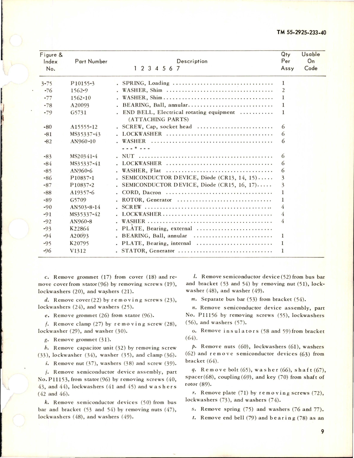 Sample page 9 from AirCorps Library document: Maintenance Manual for DC Generator - Part DGH212-1