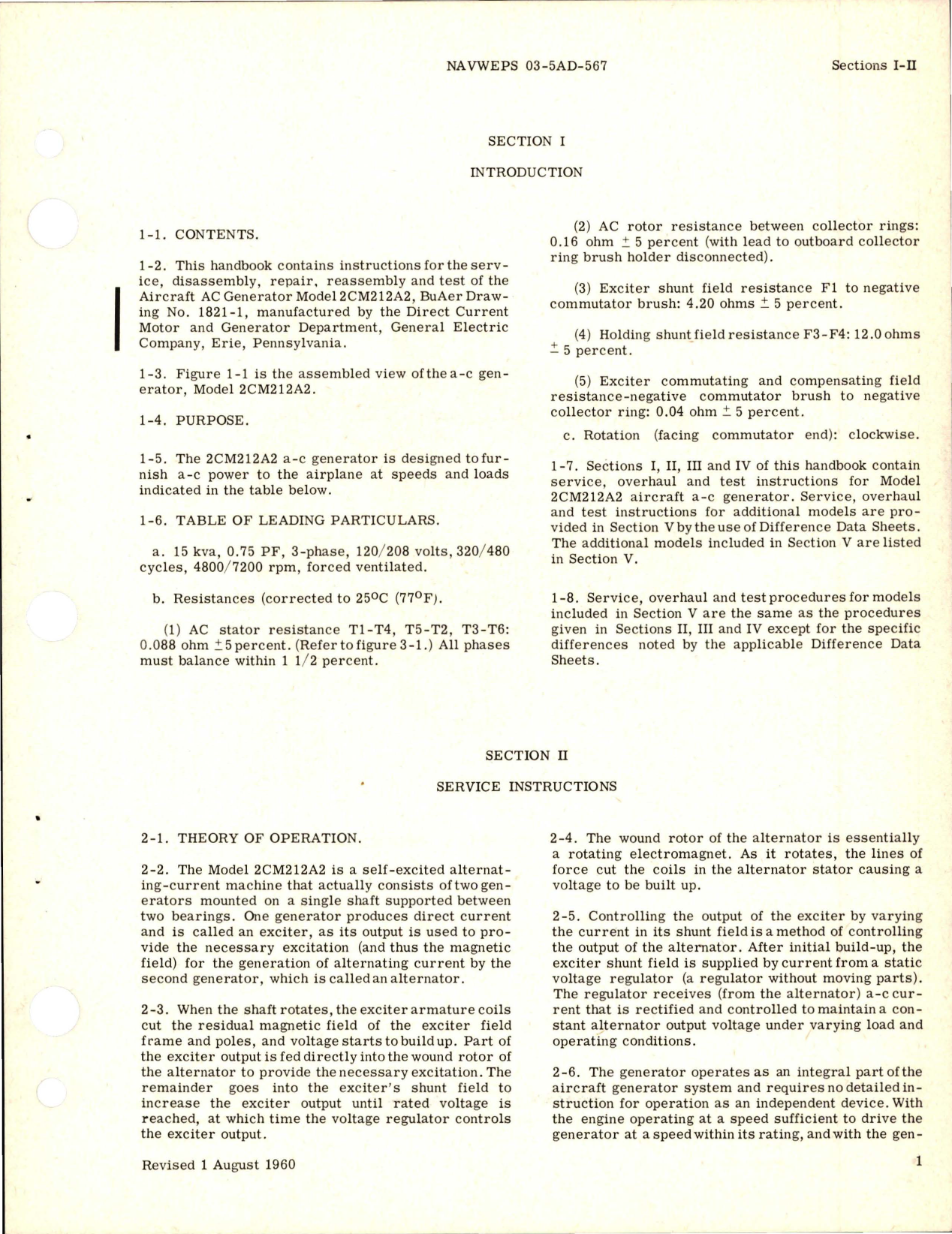 Sample page 5 from AirCorps Library document: Overhaul and Service Instructions for AC Generators 