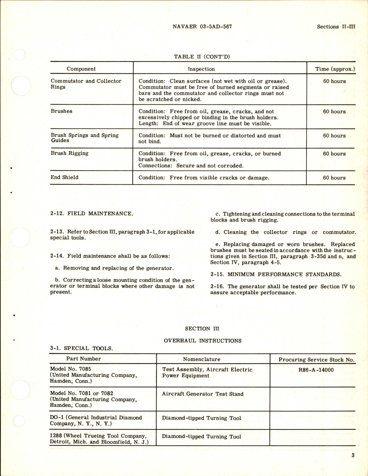 Sample page 7 from AirCorps Library document: Overhaul and Service Instructions for AC Generators 