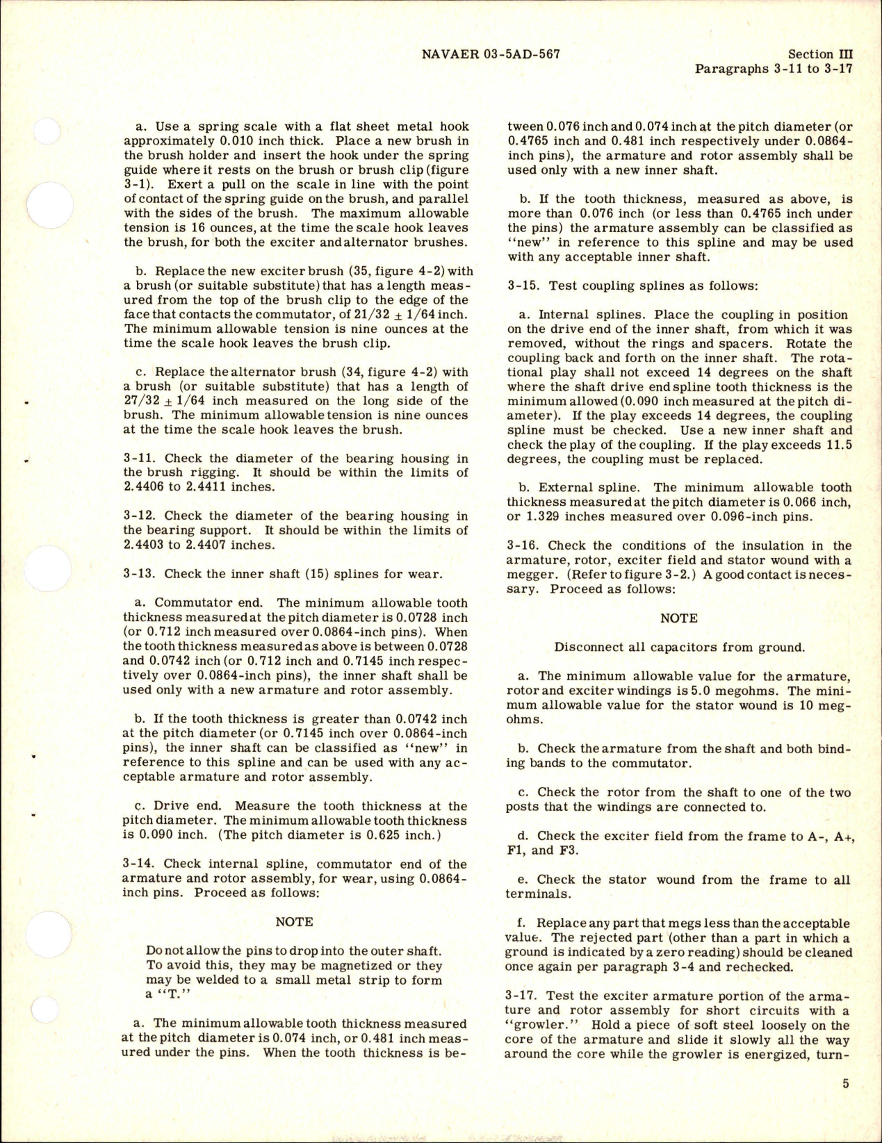 Sample page 9 from AirCorps Library document: Overhaul and Service Instructions for AC Generators 