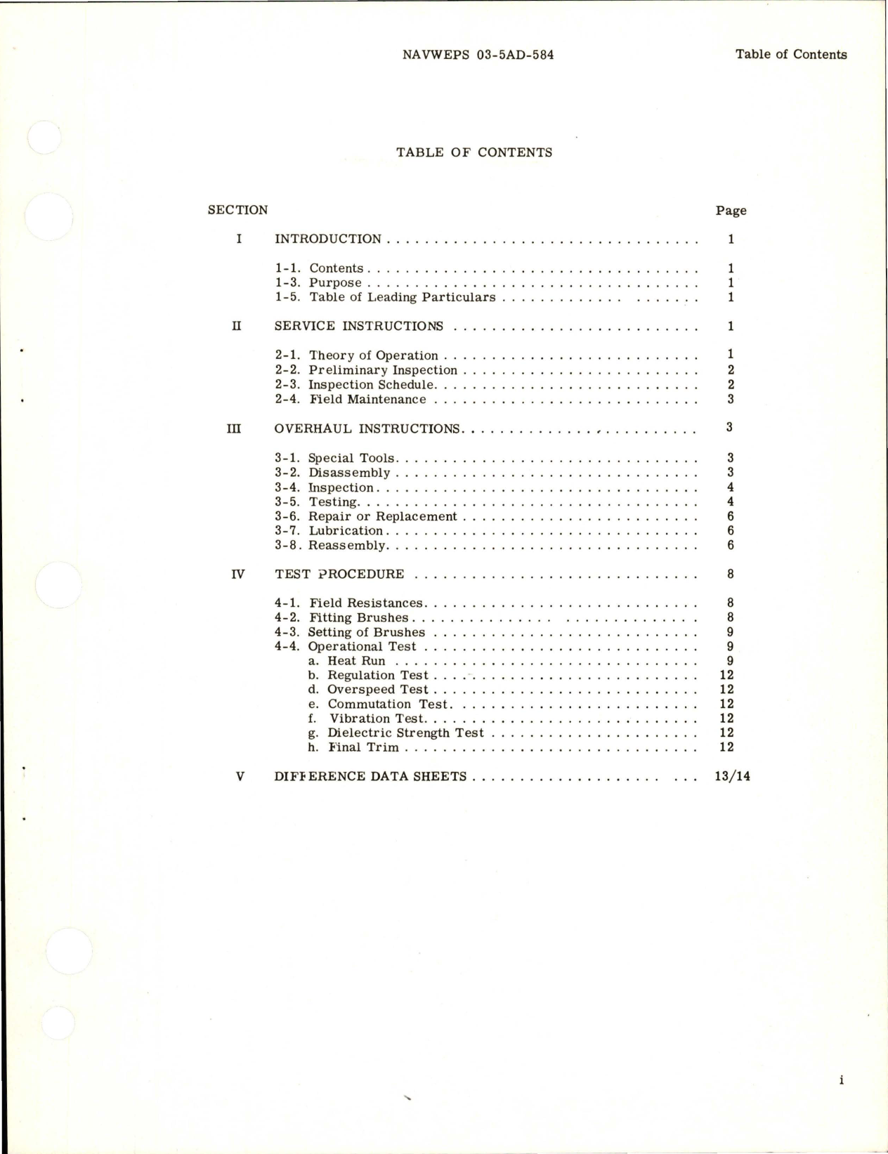 Sample page 5 from AirCorps Library document: Service and Overhaul Instructions for DC Generator - Models 2CM70D2A and 2CM70D6A 