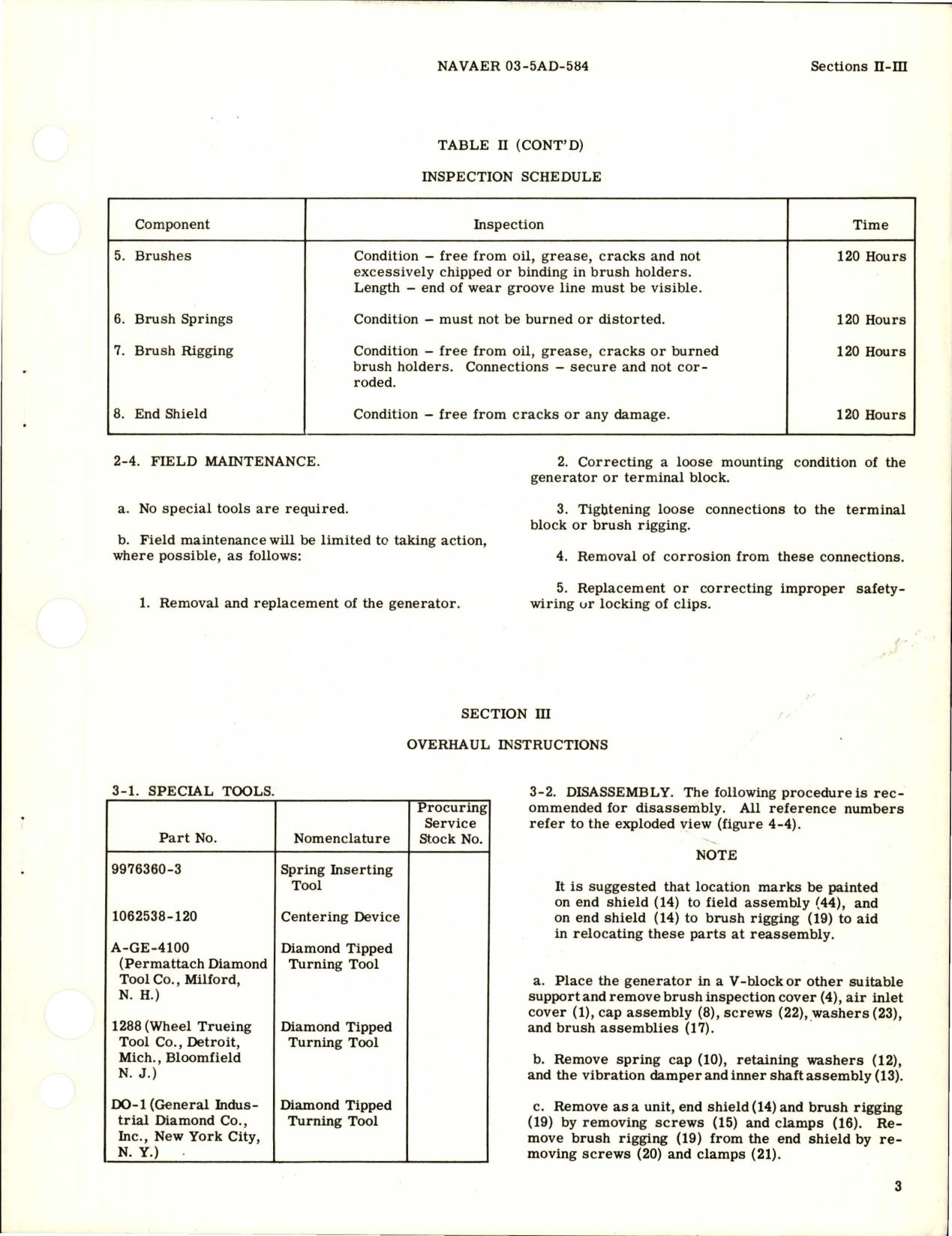 Sample page 7 from AirCorps Library document: Service and Overhaul Instructions for DC Generator - Models 2CM70D2A and 2CM70D6A 