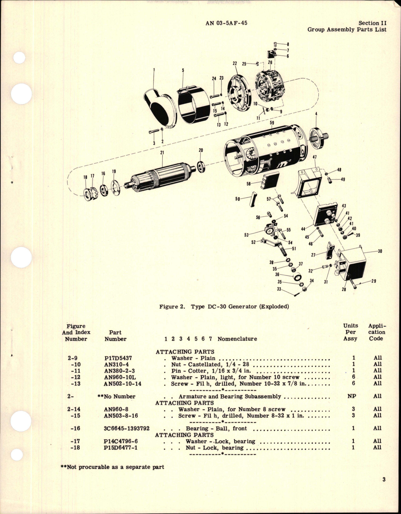 Sample page 5 from AirCorps Library document: Parts Catalog for DC-30 Generator - Part A19A6161
