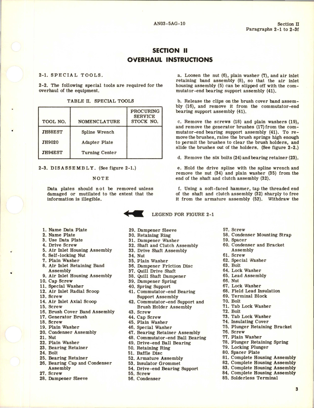 Sample page 7 from AirCorps Library document: Overhaul Instructions for Generator - Models G300, G300-3, G300-3C, G300-4A, G300-4B, G300-6BT, and G300-600A