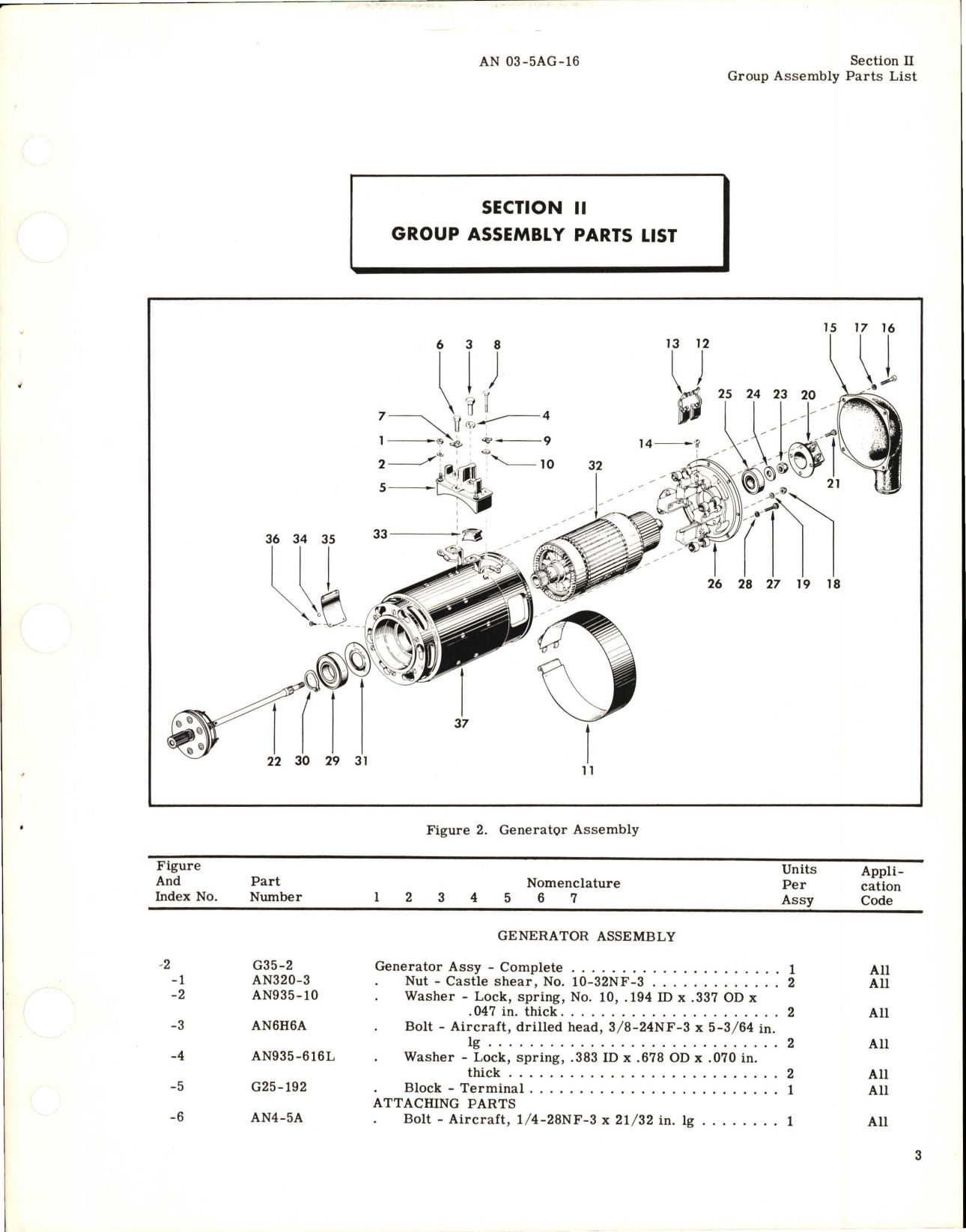Sample page 5 from AirCorps Library document: Parts Catalog for Generator - Model G35-2