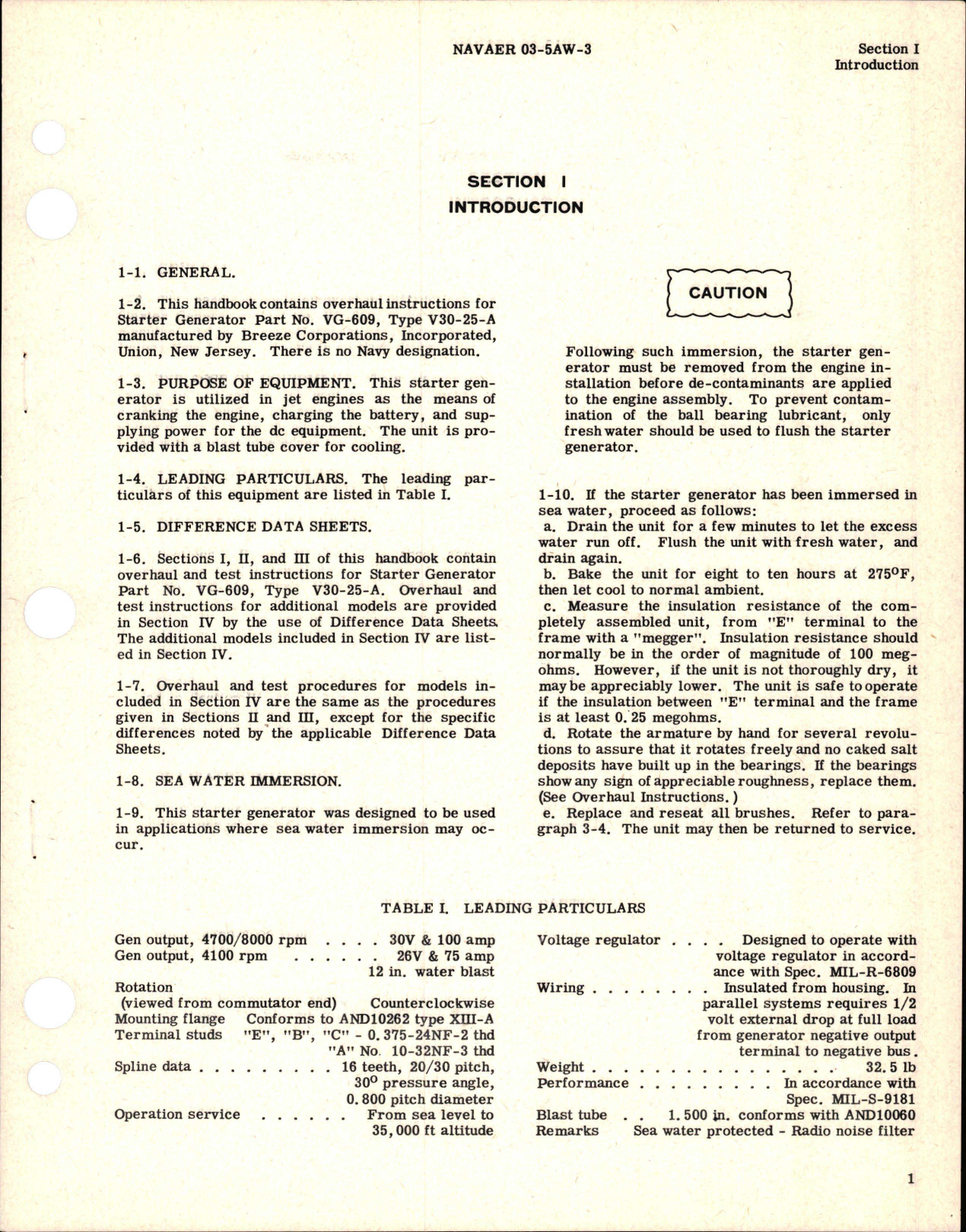 Sample page 5 from AirCorps Library document: Overhaul Instructions for Starter Generator - Parts VG-609 and VG-609-11 - Types V-30-25-A and V30-25-C