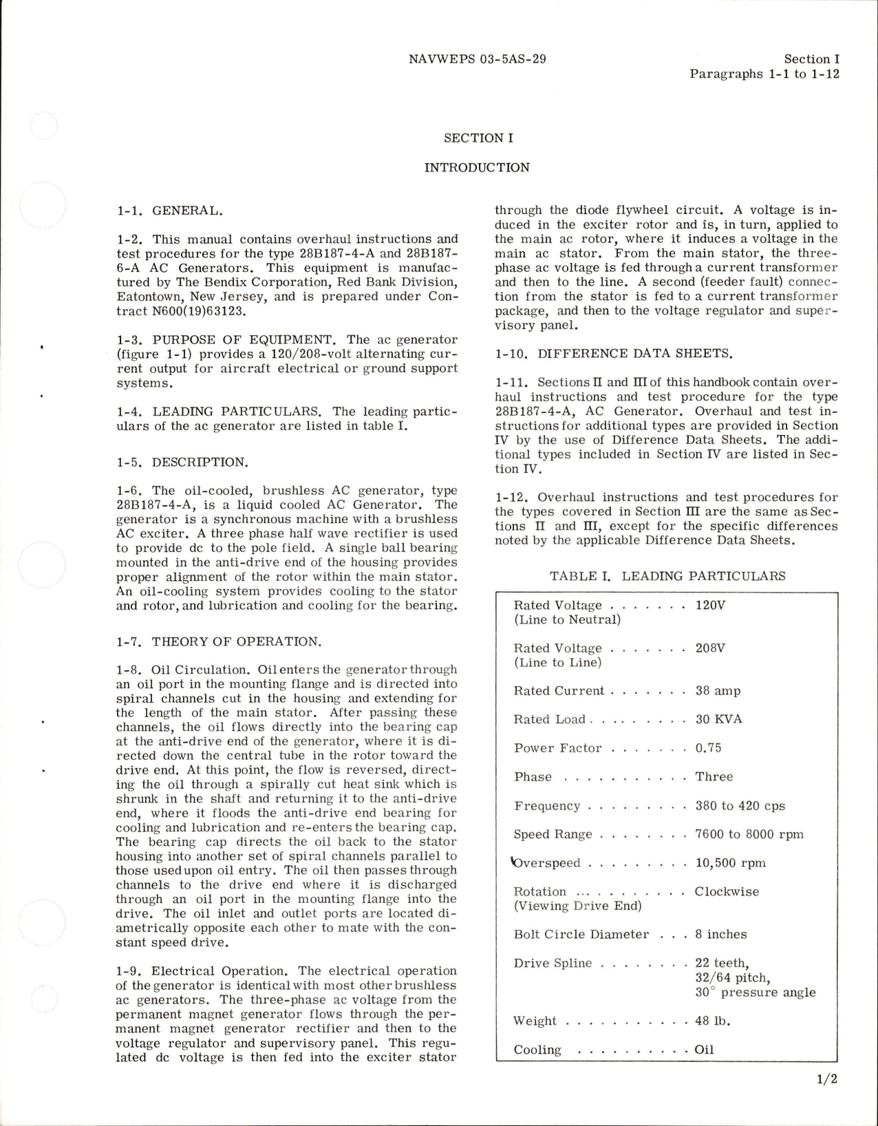 Sample page 5 from AirCorps Library document: Overhaul Instructions for AC Generator - Type 28B187-4-A, 28B187-6-A