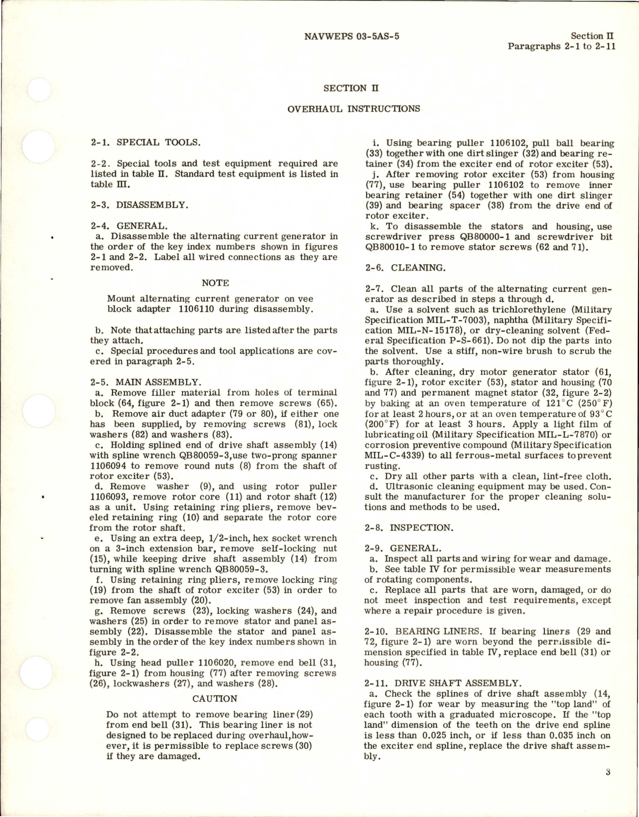 Sample page 7 from AirCorps Library document: Overhaul Instructions for Alternating Current Generator - Type 28B54-1-A and 28B54-9-A