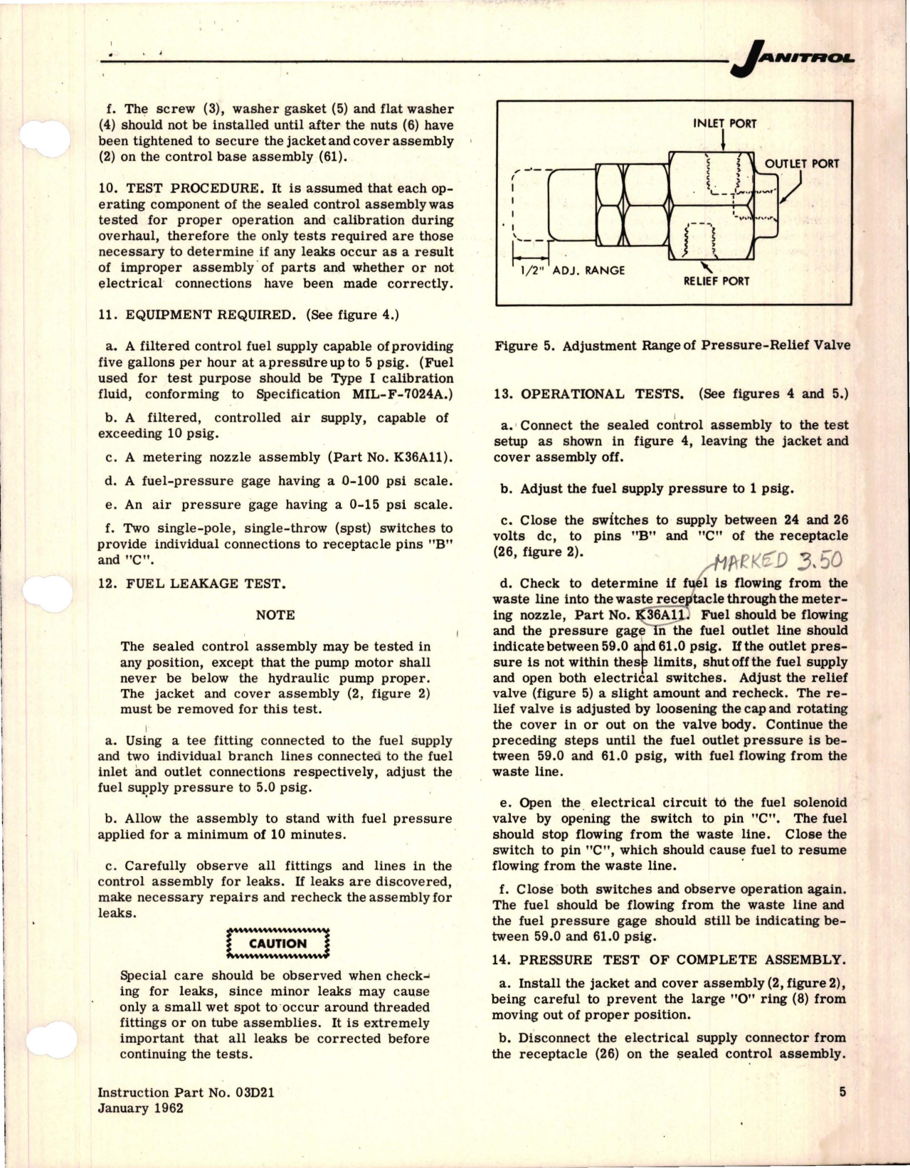 Sample page 5 from AirCorps Library document: Maintenance Instructions for Sealed Control Assembly - Parts 54C00 and A54C00