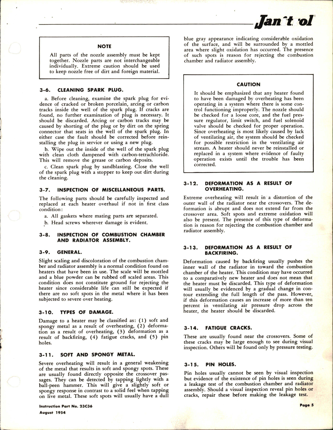 Sample page 5 from AirCorps Library document: Maintenance Instructions for Aircraft Heaters - 20C61, 20C63, S-50 and S-100 Series