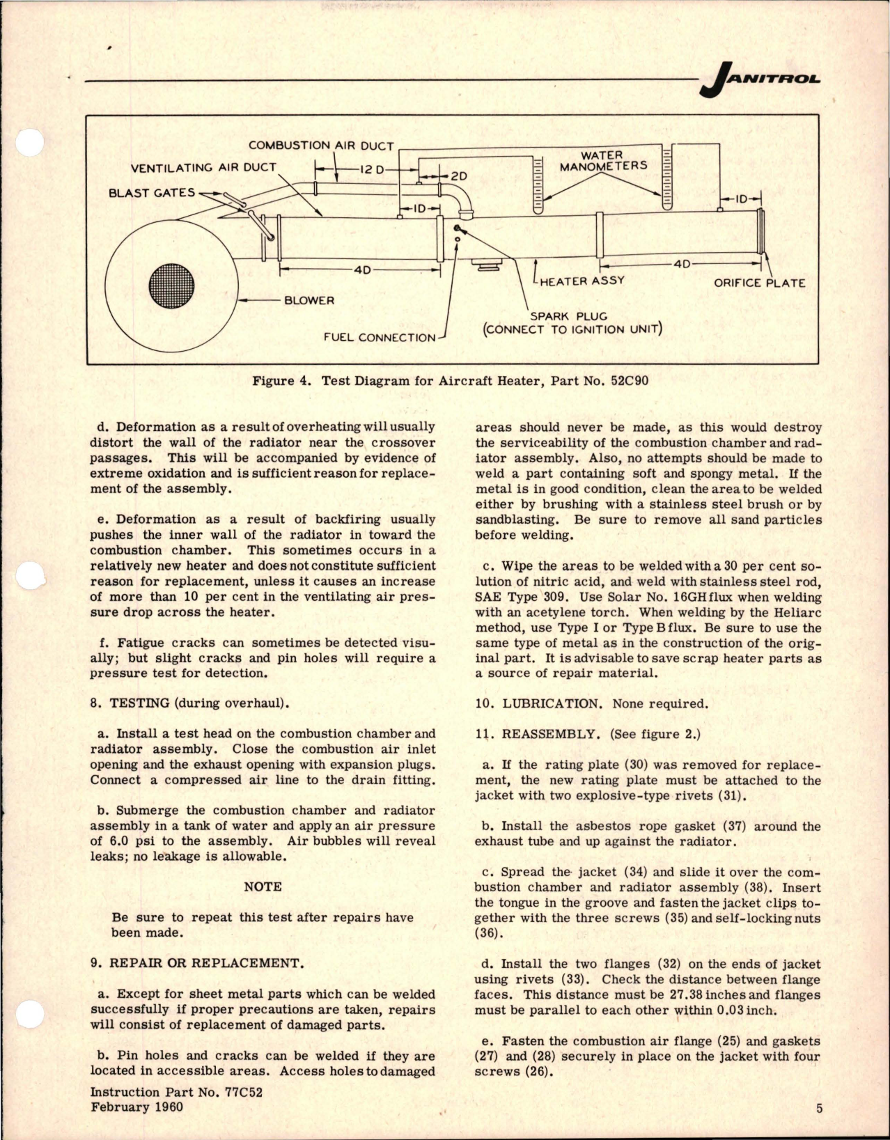Sample page 5 from AirCorps Library document: Maintenance Instructions for Aircraft Heater - Part 52C90 - Type S-100