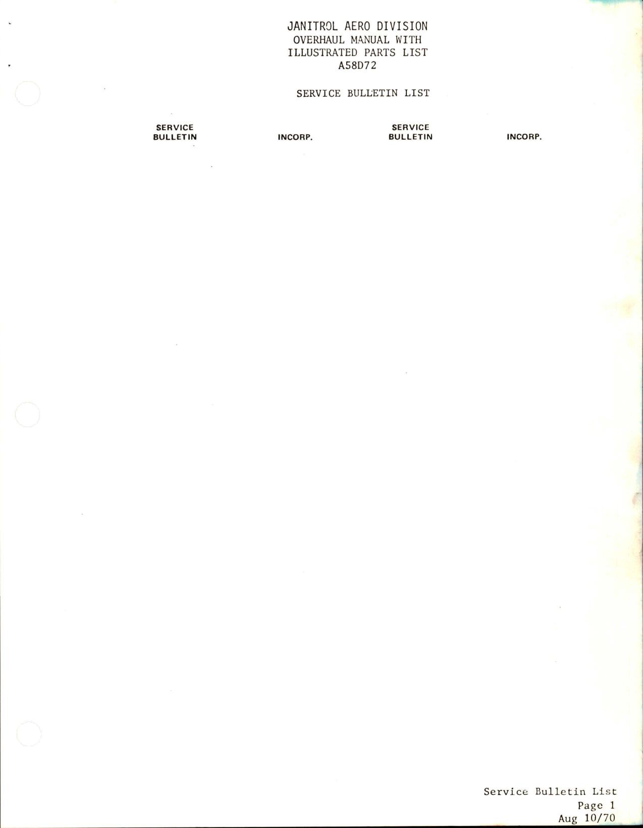 Sample page 5 from AirCorps Library document: Overhaul with Illustrated Parts List for Mixing Valve Assembly - Part A58D72 