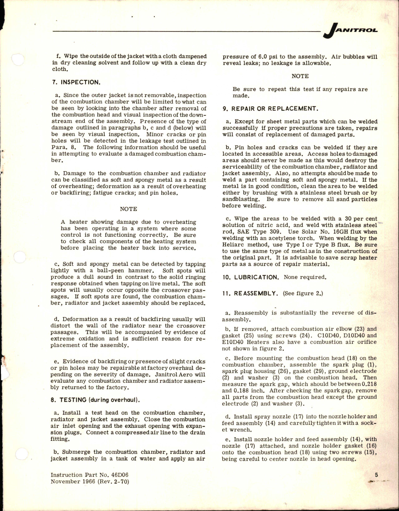 Sample page 5 from AirCorps Library document: Maintenance Instructions for Heater Assembly - Series 10D40 - Type S-100