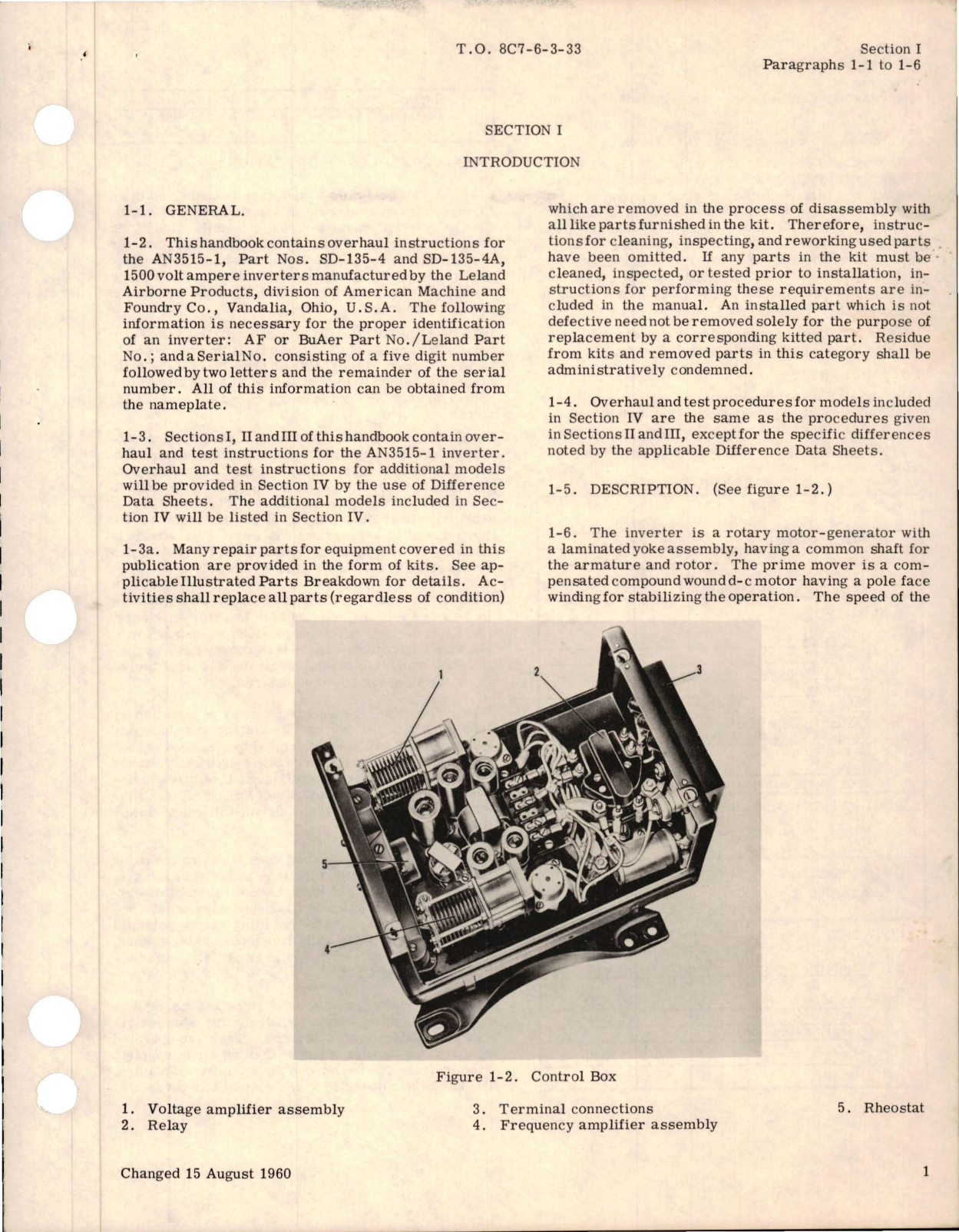 Sample page 5 from AirCorps Library document: Overhaul for Inverter Assembly - AN 3515-1 - Parts SD-135-4 and SD-135-4A