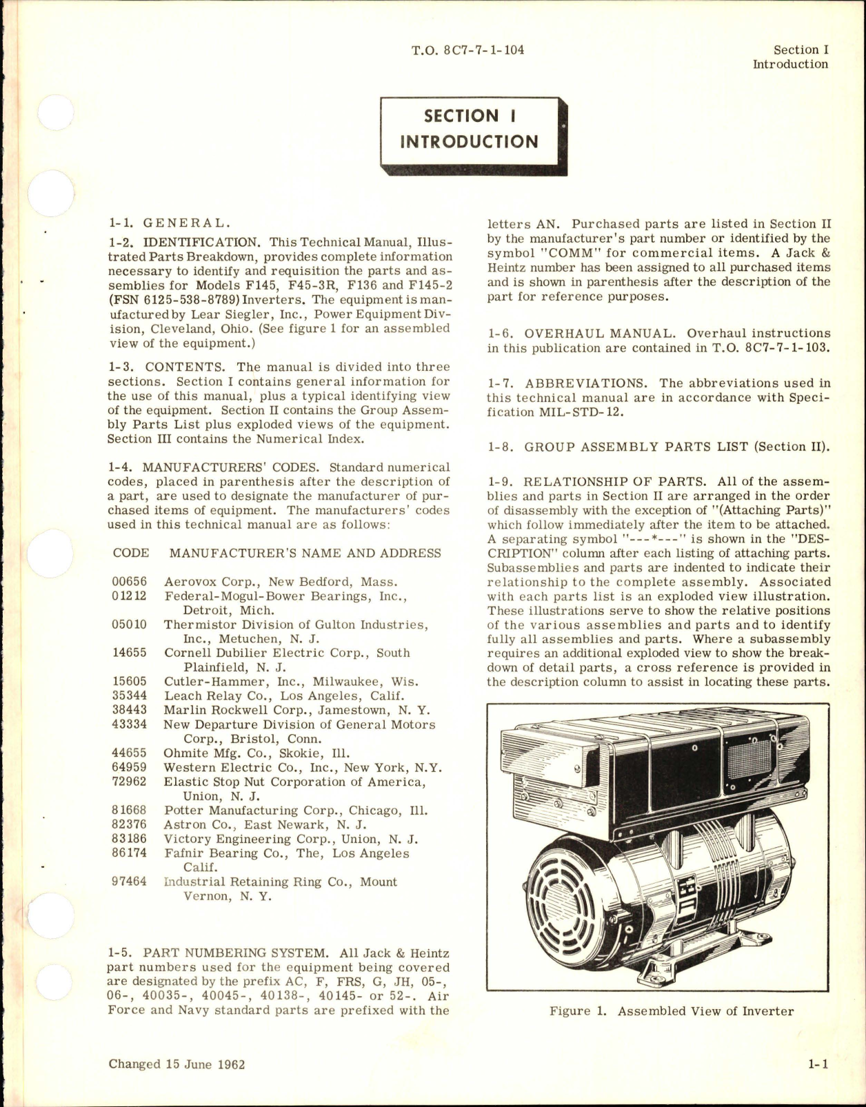 Sample page 5 from AirCorps Library document: Illustrated Parts Breakdown for Inverter - Models F45-3R, F136, F145, and F145-2