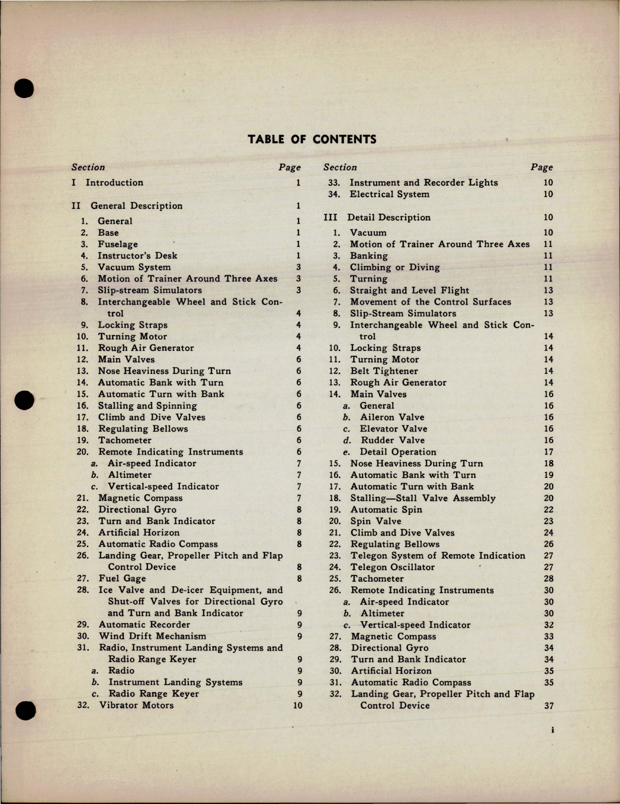 Sample page 5 from AirCorps Library document: Handbook of Instructions for Instrument Flying Trainer - AN-2550-1 (AN-T-18) 