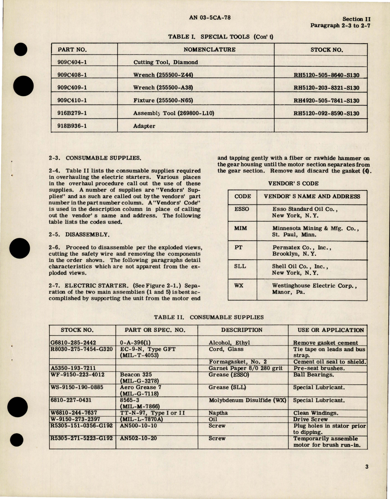 Sample page 5 from AirCorps Library document: Overhaul Instructions for Electric Starters - Models A28A8544, A28A8544A 