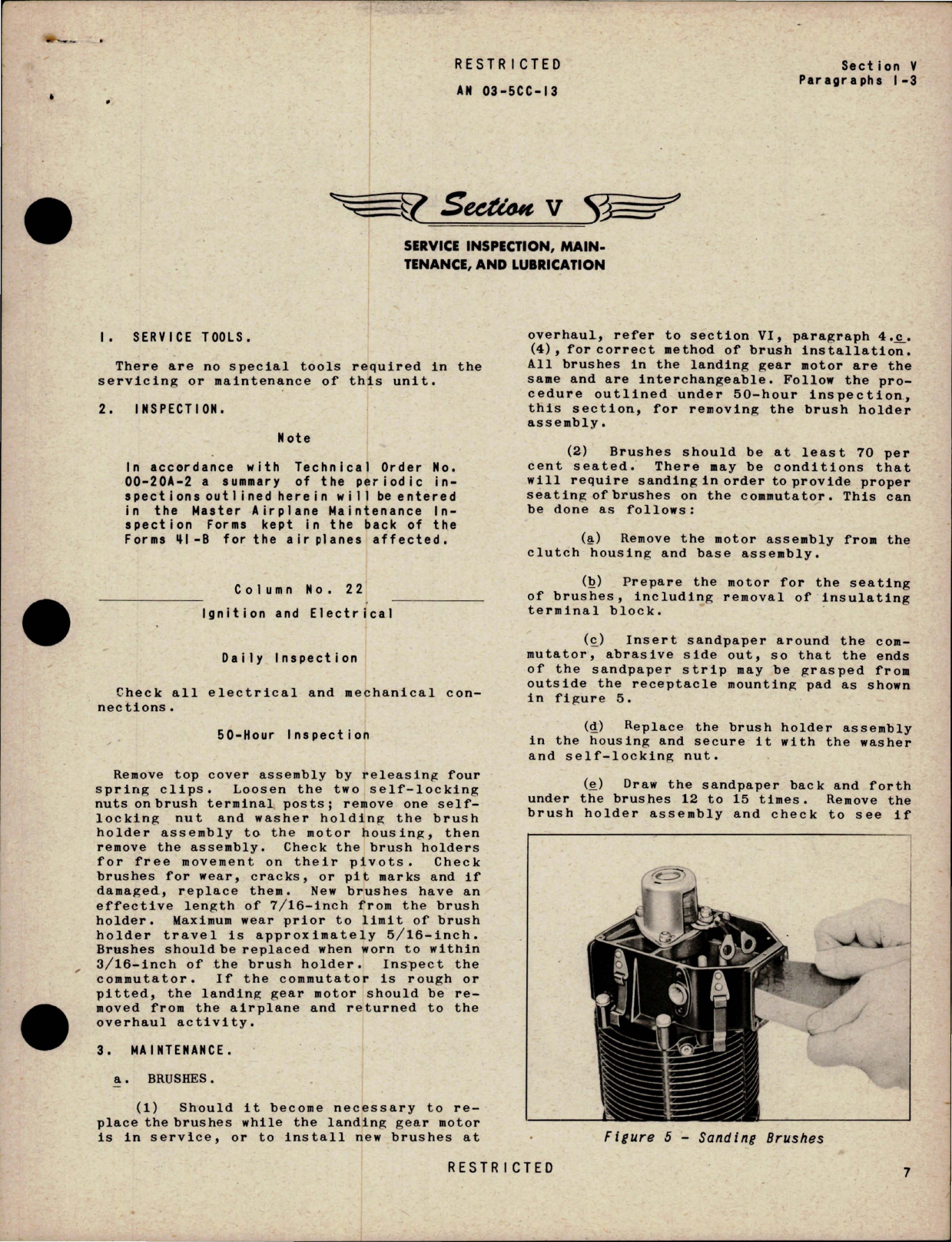Sample page 5 from AirCorps Library document: Operation, Service, Overhaul Instructions with Parts Catalog for Landing Wheel Retracting Motor - Model JH I0440 