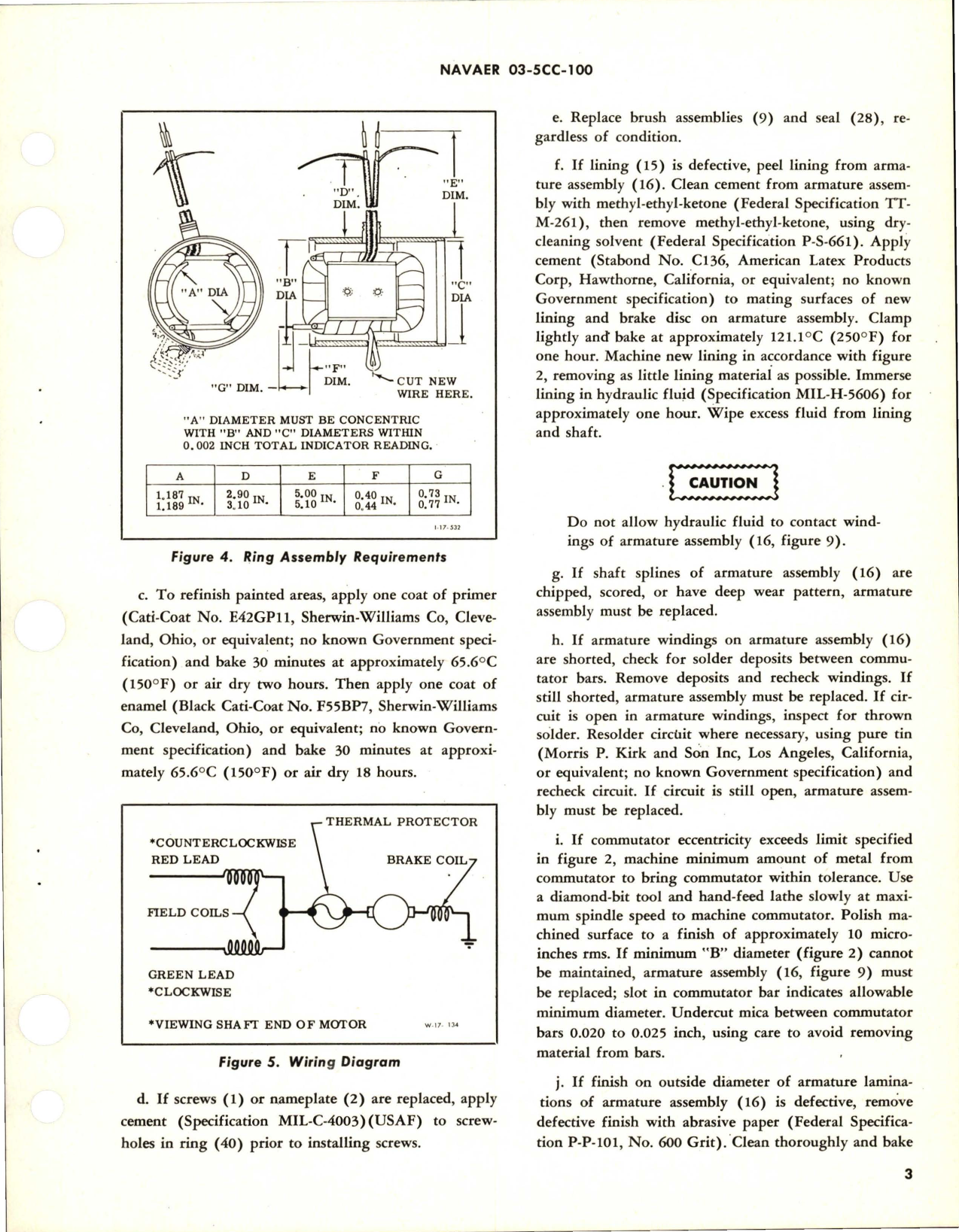 Sample page 5 from AirCorps Library document: Overhaul Instructions with Parts for Direct Current Motor - .08HP 26-Volt - Part 26300