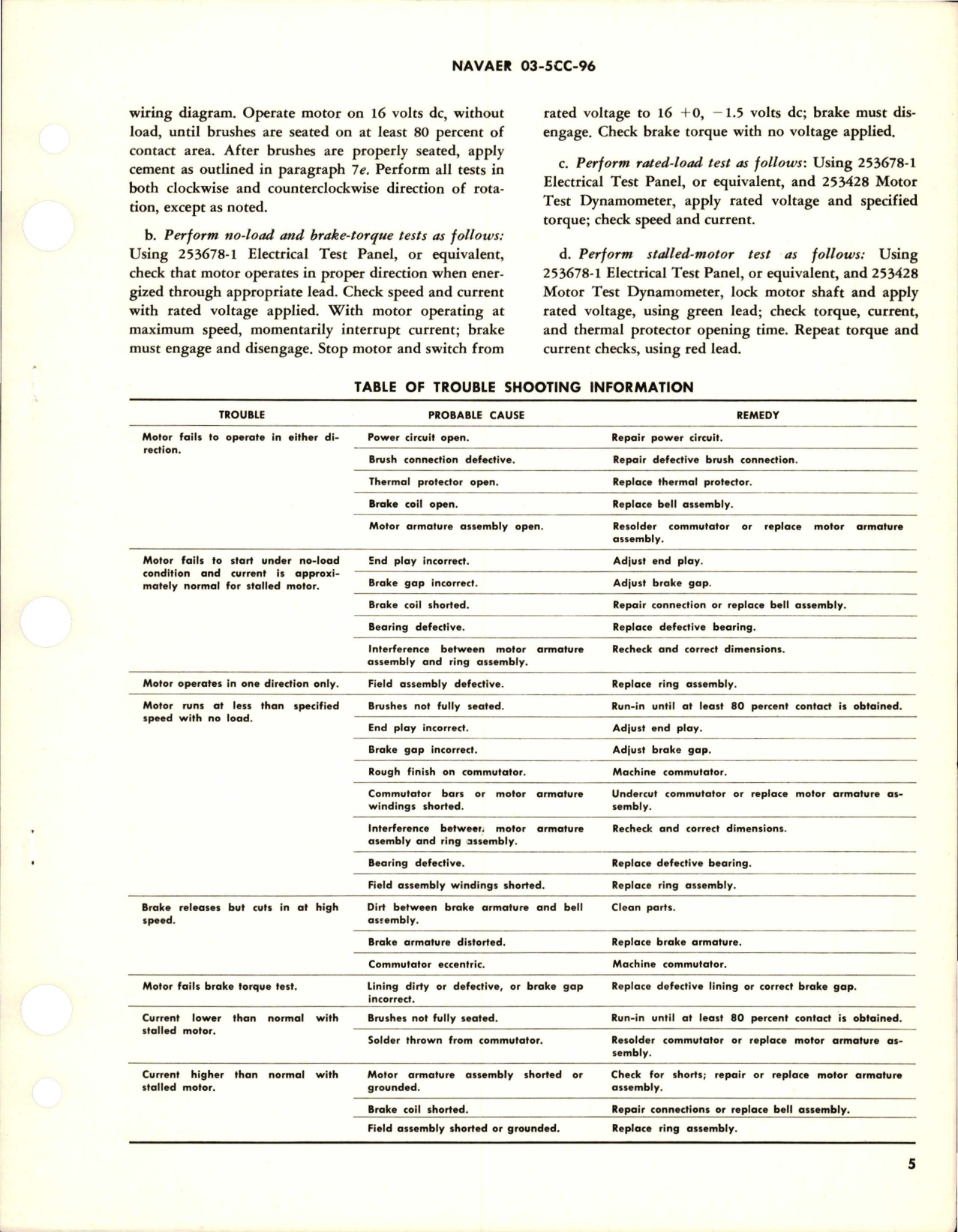 Sample page 5 from AirCorps Library document: Overhaul Instruction with Parts Breakdown for Direct Current Motor - 0.15 HP - 26 Volt - Part 27700-2 - Model DCM23-5-1