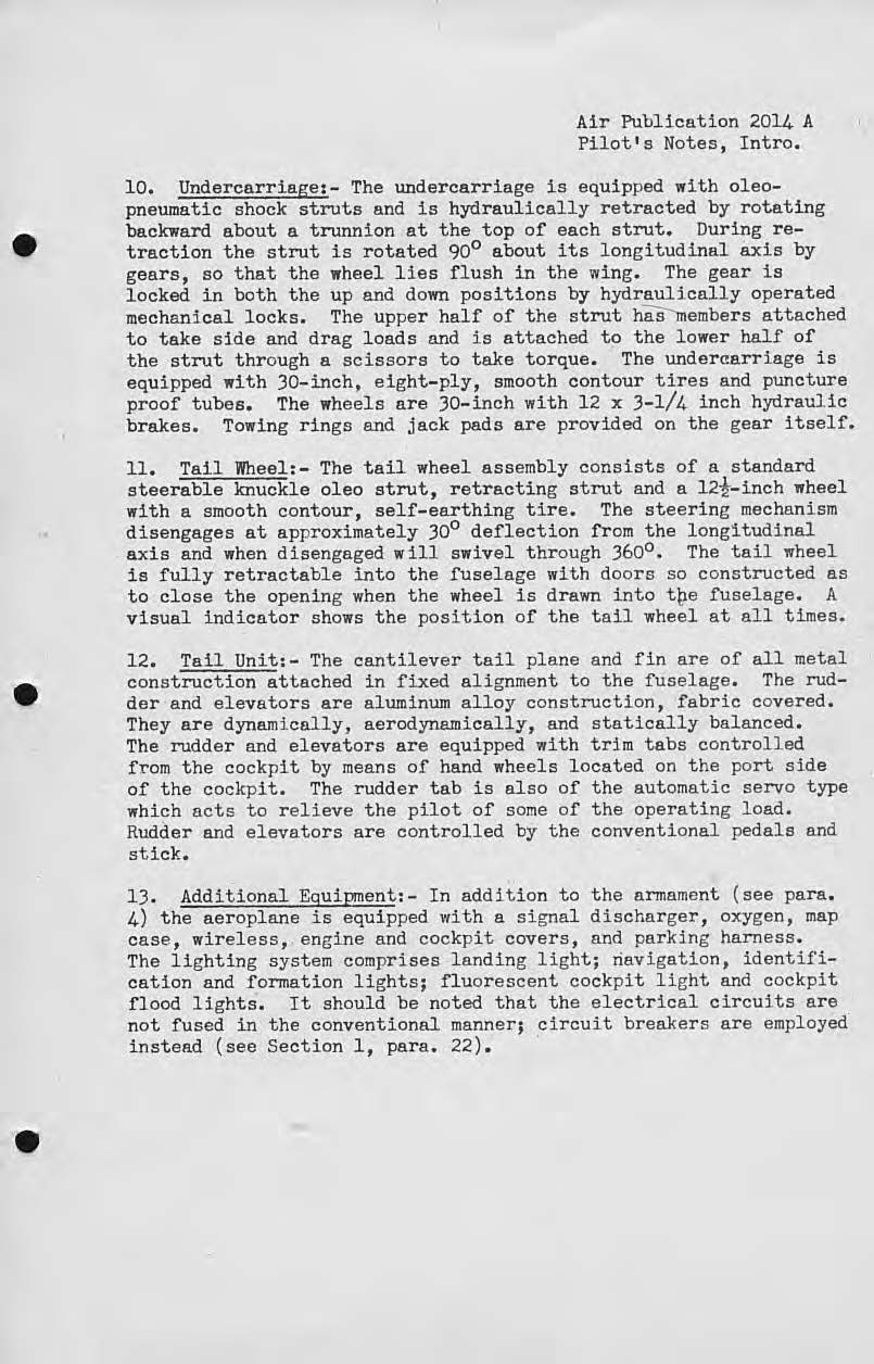 Sample page 9 from AirCorps Library document: Pilot's Notes for the P-40 Kittyhawk I with Allison V-1710 F.3.R. Engine