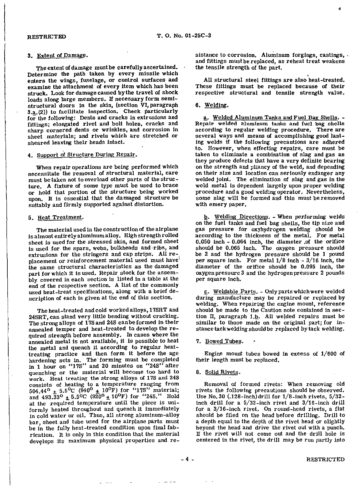 Sample page 7 from AirCorps Library document: Structural Repair Instructions for P-40D, P-40E, P-40E-1 and P-40F