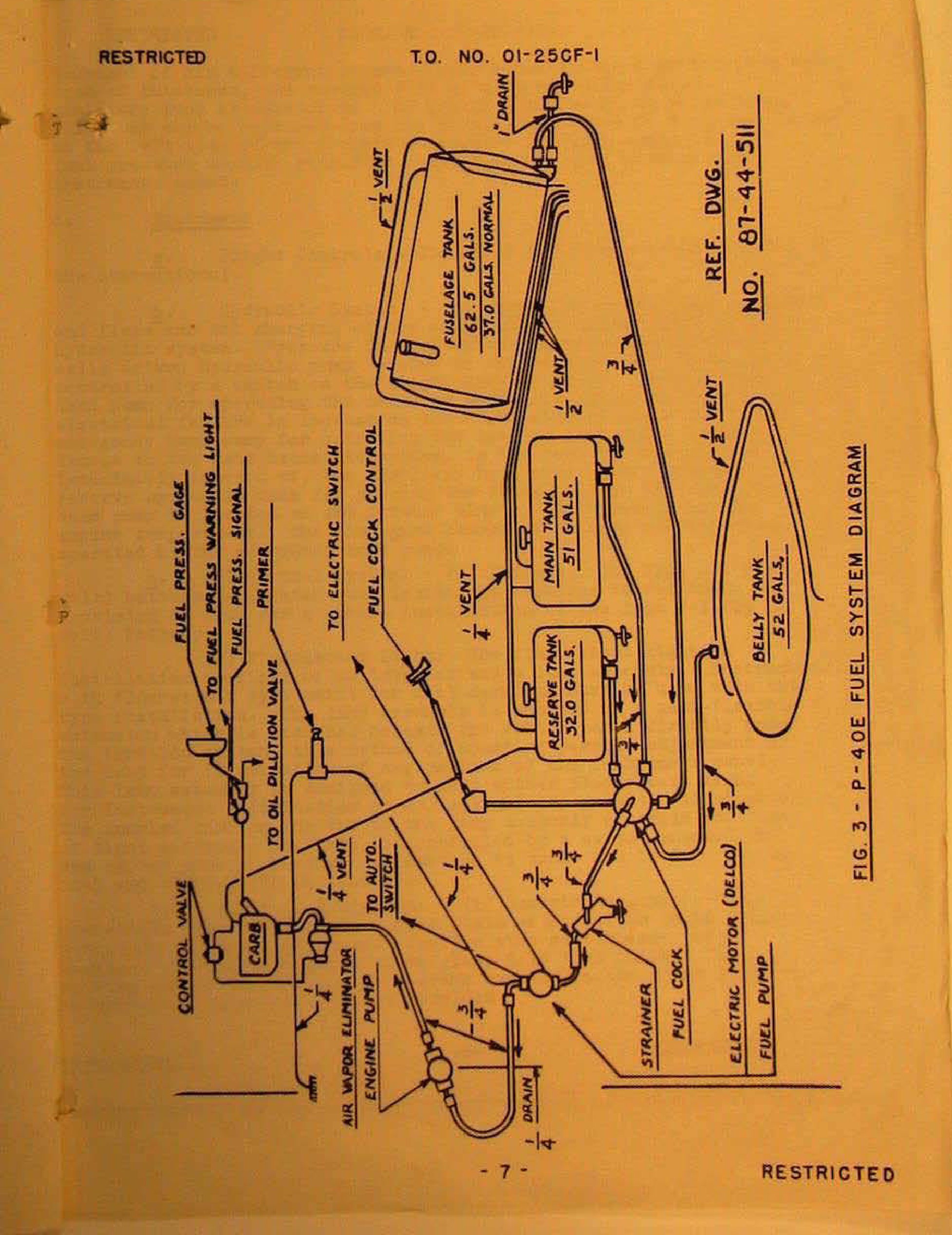 Sample page 7 from AirCorps Library document: Operation and Flight Instructions for P-40D and P-40E