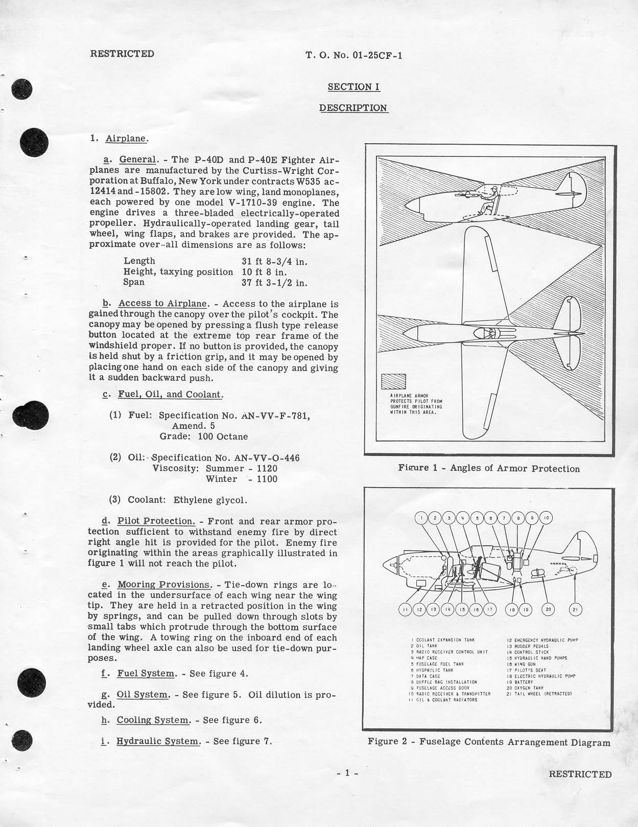 Sample page 5 from AirCorps Library document: Pilot's Flight Operating Instructions for P-40D and P-40E