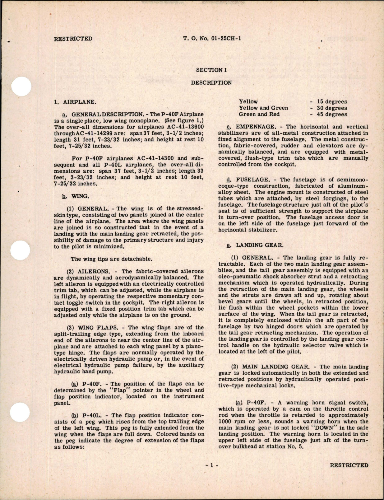 Sample page 7 from AirCorps Library document: Pilot's Flight Operating Instructions for P-40F and P-40L