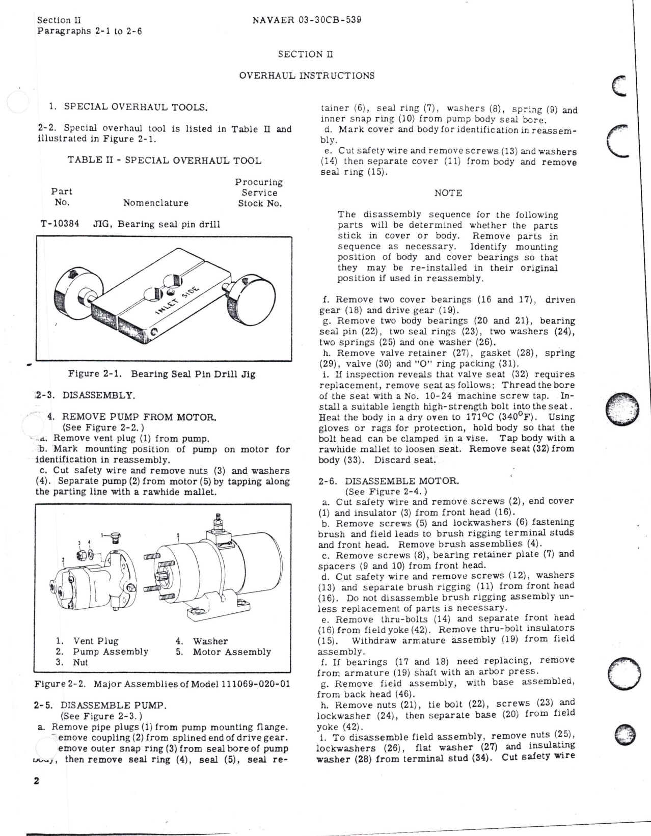 Sample page 5 from AirCorps Library document: Overhaul Instructions for Elect Motor Driven Hydraulic Gear Type Pump - 111069 Series