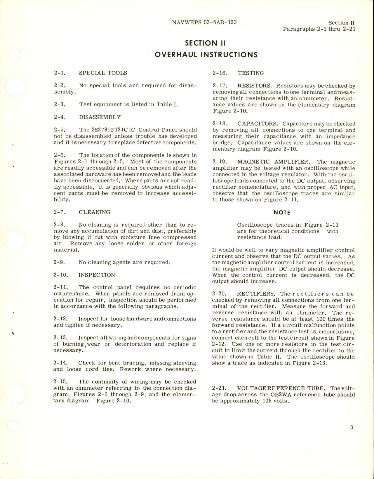 Sample page 7 from AirCorps Library document: Overhaul Instructions for Control Panel - Model 3S2781F121C1C 
