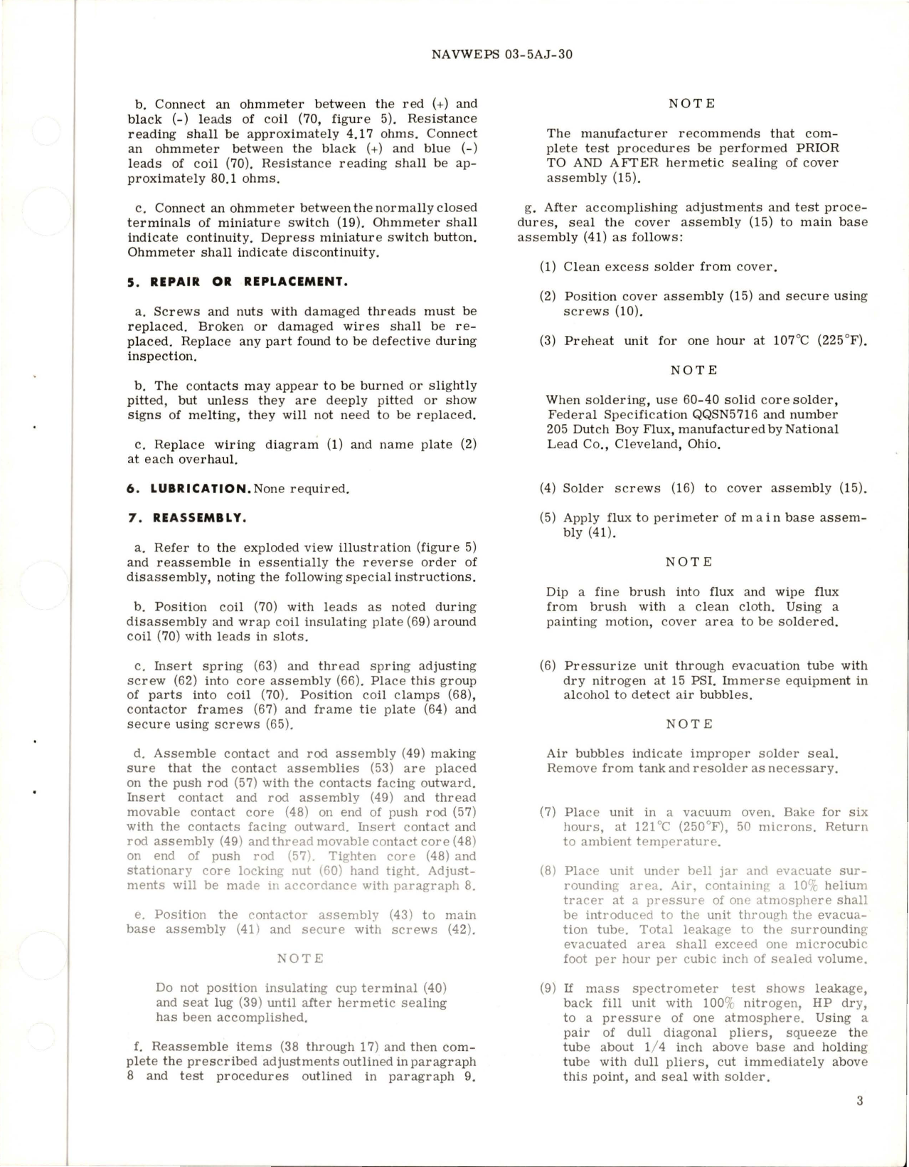 Sample page 5 from AirCorps Library document: Overhaul Instructions with Illustrated Parts Breakdown for Contactor - Part AH-965B