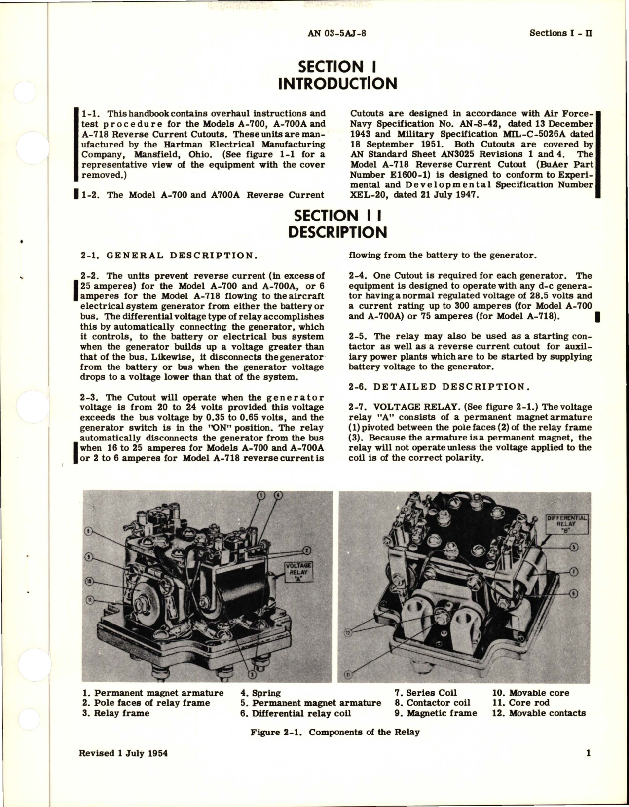 Sample page 5 from AirCorps Library document: Overhaul Instructions for Reverse Current Cutout - AN 3025-1 - Models A-700, A-700A, and A-718 