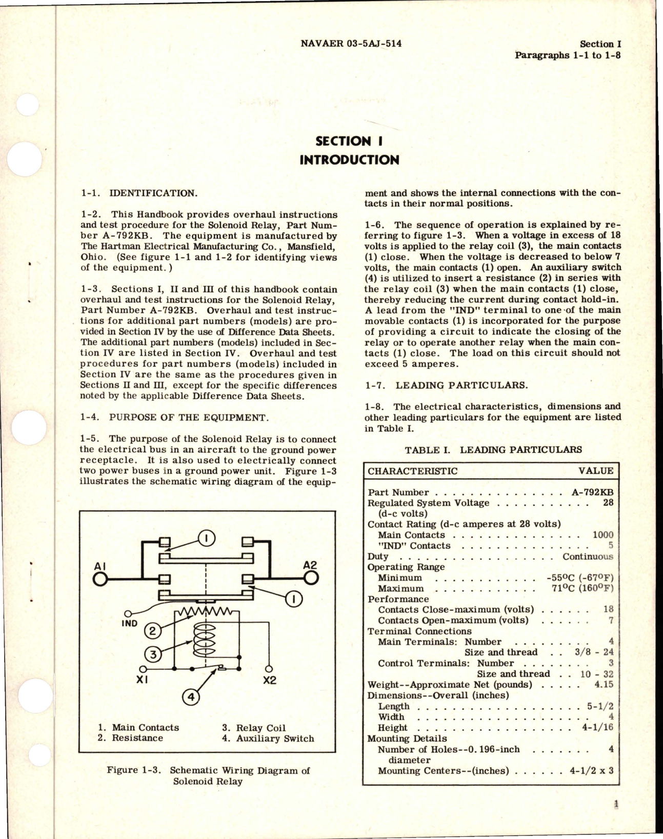 Sample page 5 from AirCorps Library document: Overhaul Instructions for Solenoid Relay - Parts A-792 and A-792KB
