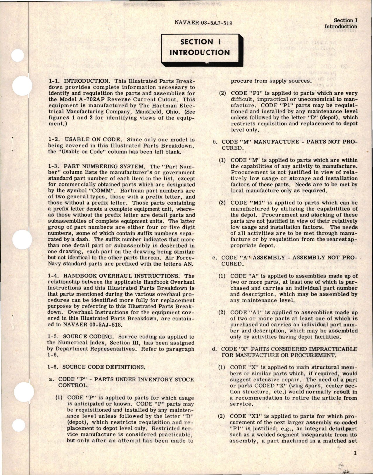 Sample page 5 from AirCorps Library document: Illustrated Parts Breakdown for Reverse Current Cutout - 24 Volt DC System - Model AN3025-600 - Part A-702AP