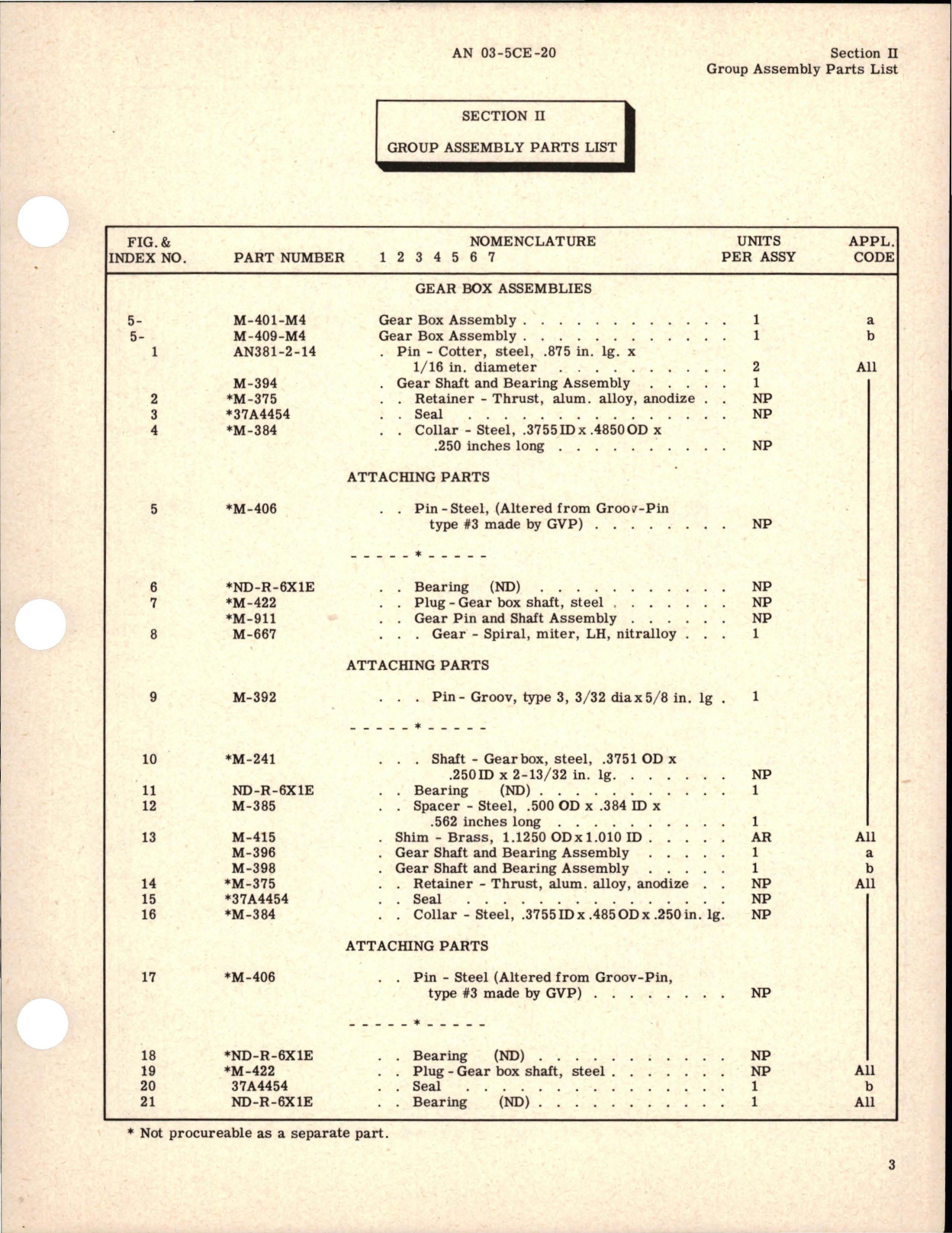 Sample page 7 from AirCorps Library document: Parts Catalog for Gear Box Drive Assembly 