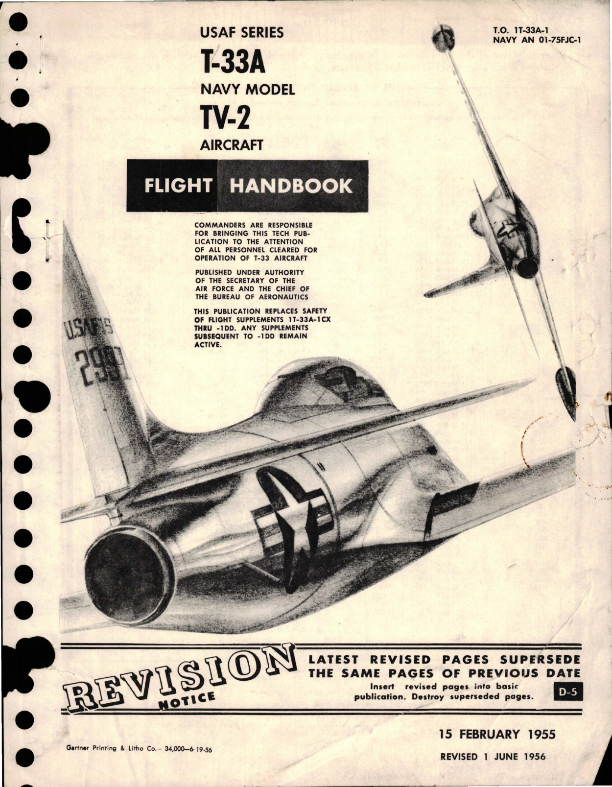 Sample page 1 from AirCorps Library document: Flight Handbook for T-33A and TV-2