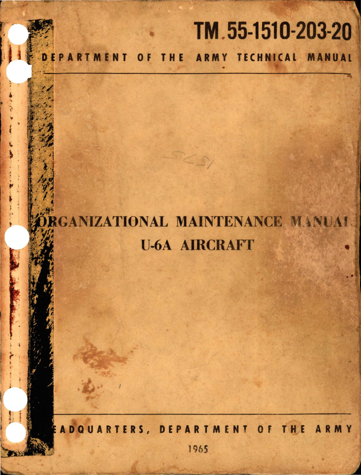 Sample page 1 from AirCorps Library document: Organizational Maintenance Manual for U-6A