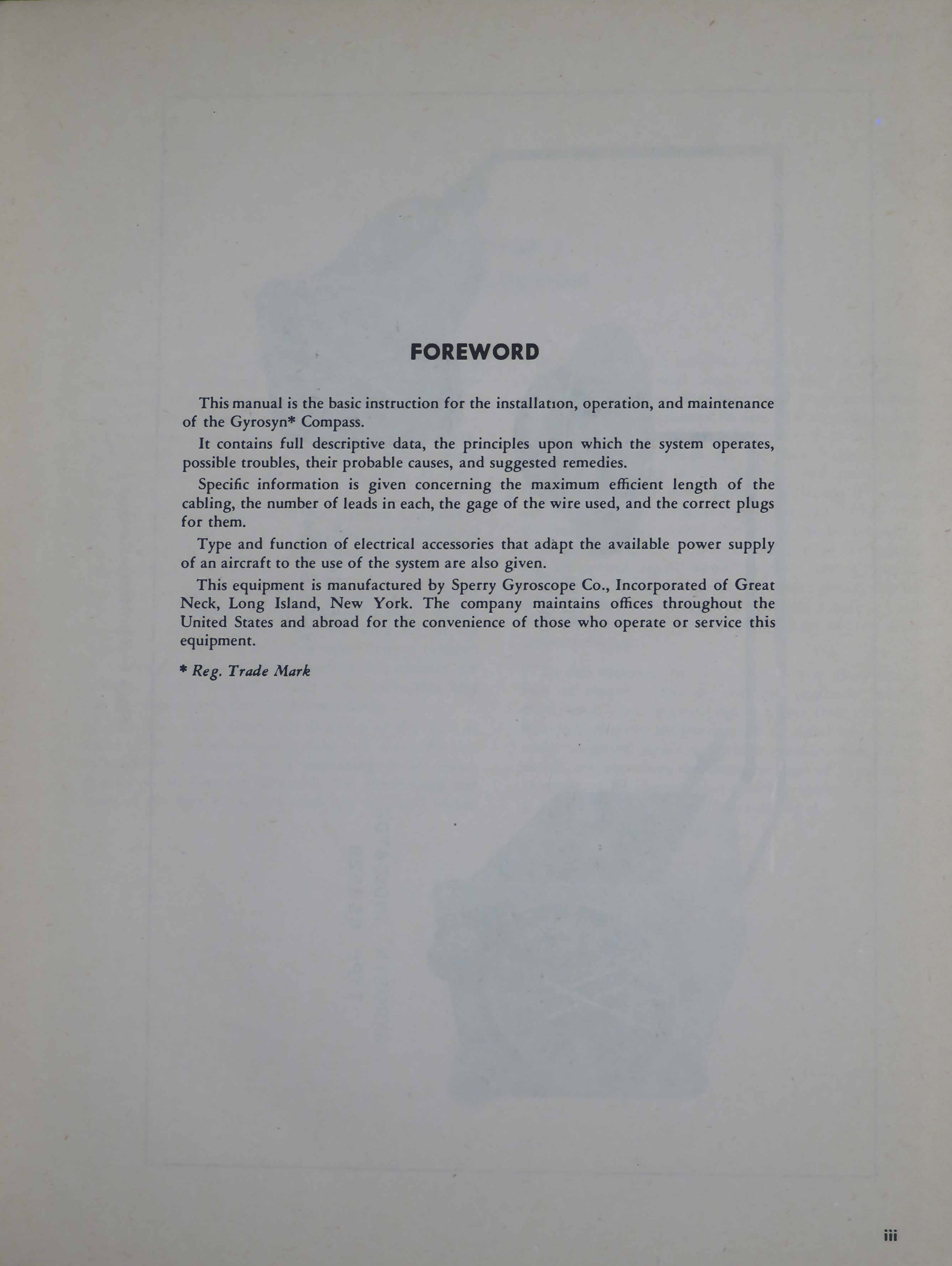 Sample page 5 from AirCorps Library document: Operation and Service Instructions for Gyrosyn Compass
