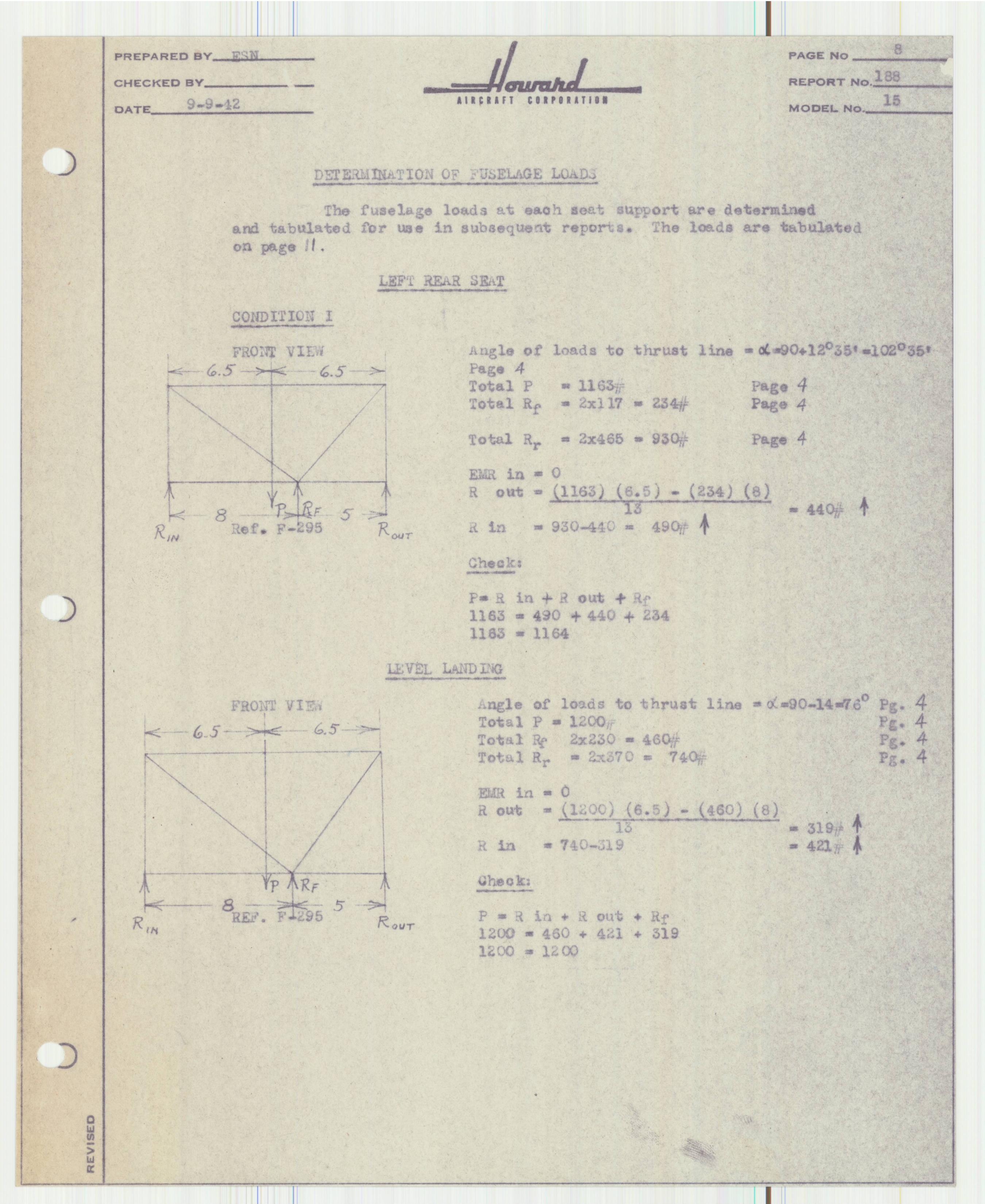Sample page 9 from AirCorps Library document: Report 188, Analysis of Individual Rear Seats, DGA-15