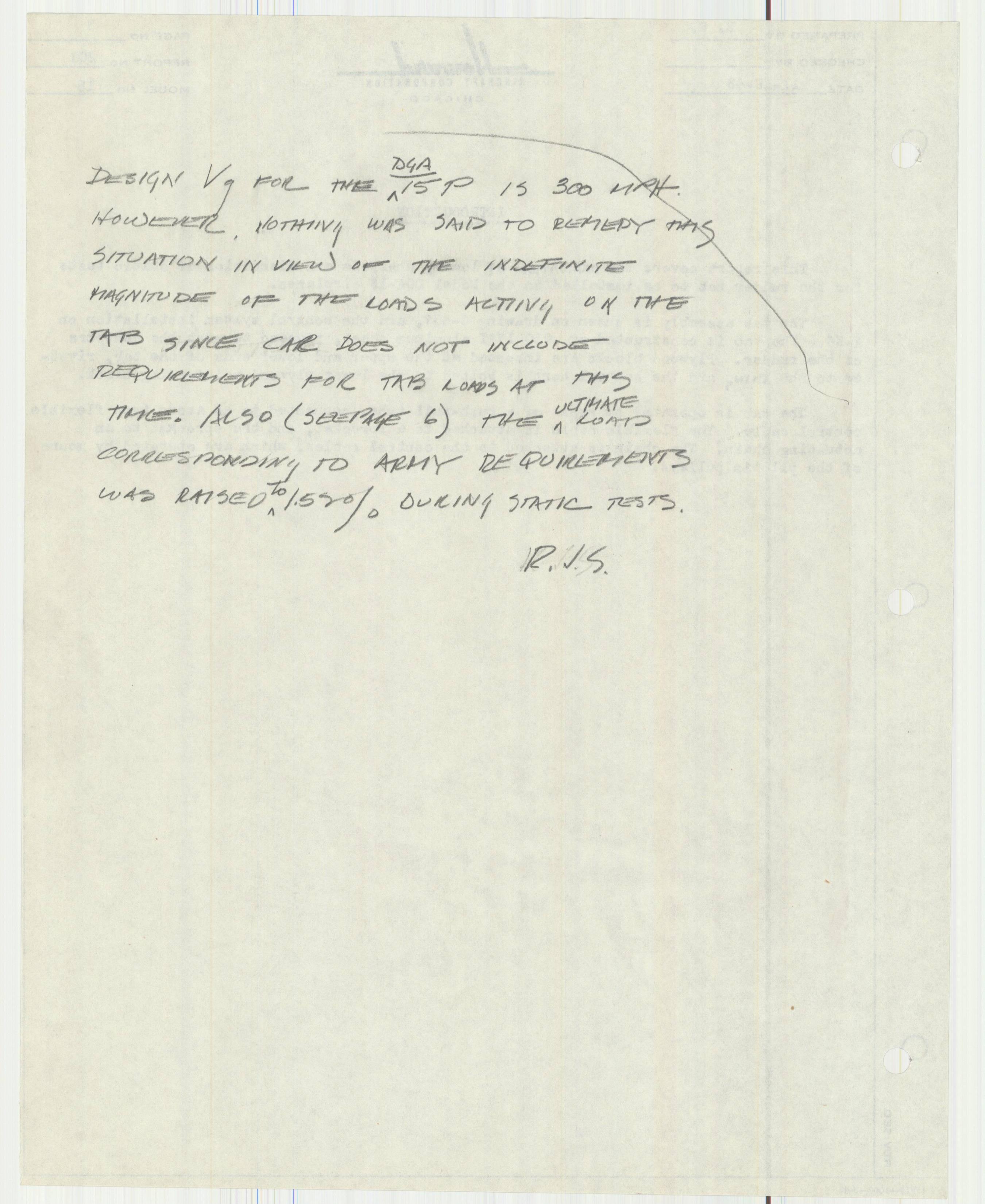 Sample page 5 from AirCorps Library document: Report 201, Analysis of Rudder Tab, DGA-15