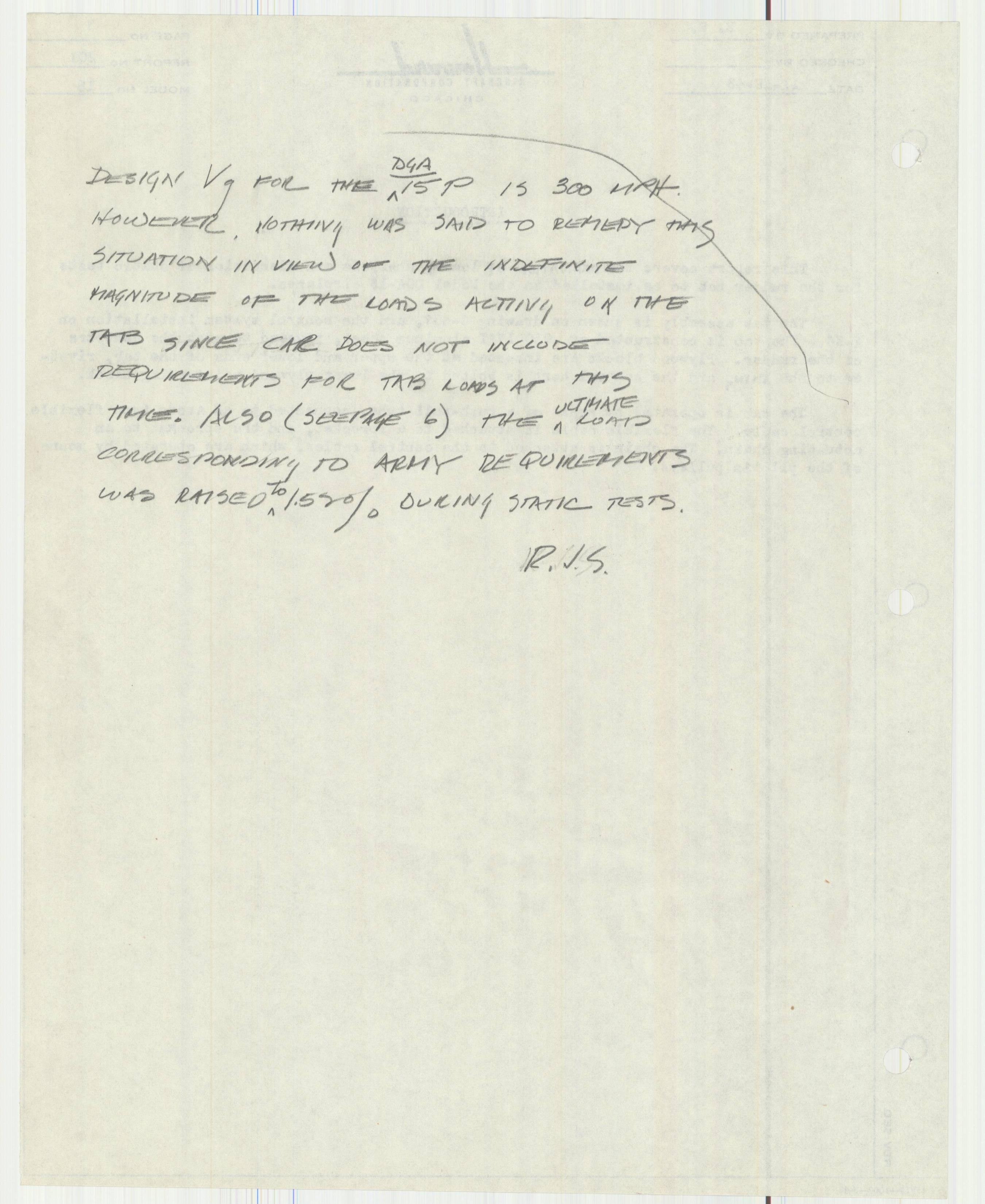 Sample page 5 from AirCorps Library document: Report 201, Analysis of Rudder Tab, DGA-15